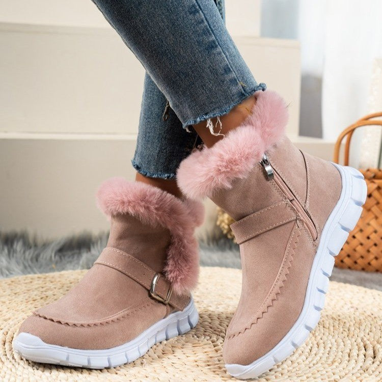 Plush Ankle Snow Boots