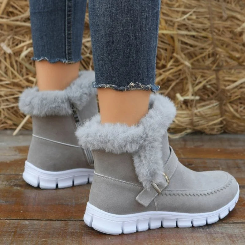 Plush Ankle Snow Boots