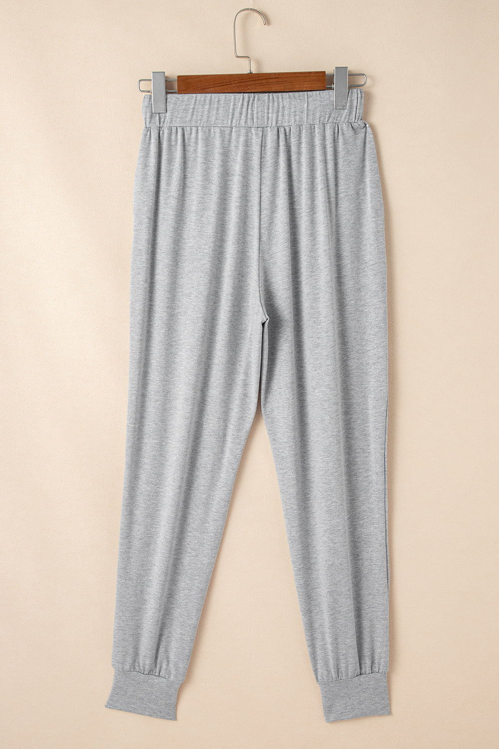 Light Grey Split Long Cardigan and Skinny Pants Lounge Set