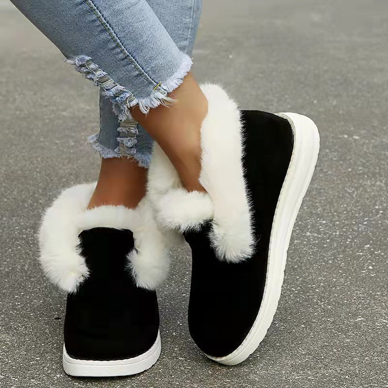 Cute Warm Women's Ankle Snow Boots