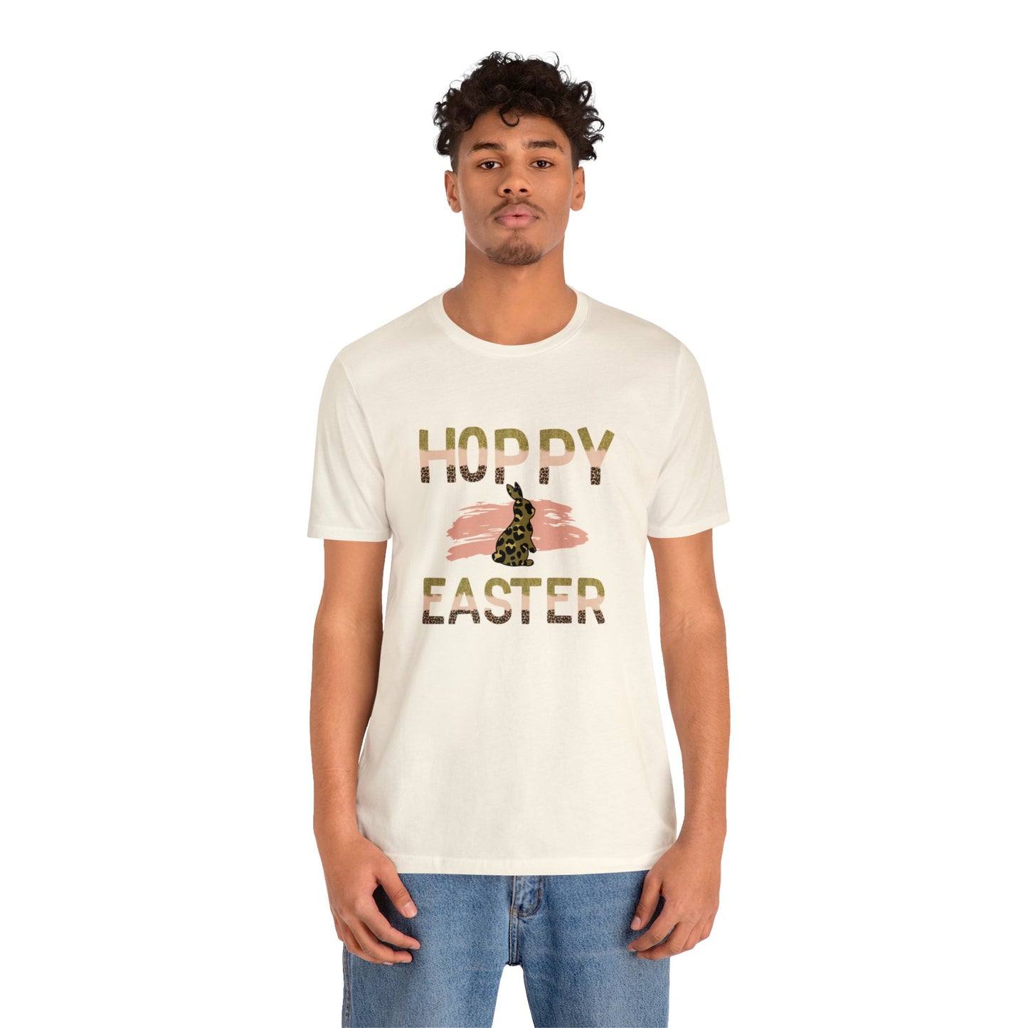 Hoppy Easter Leopard Unisex Jersey Short Sleeve Tee