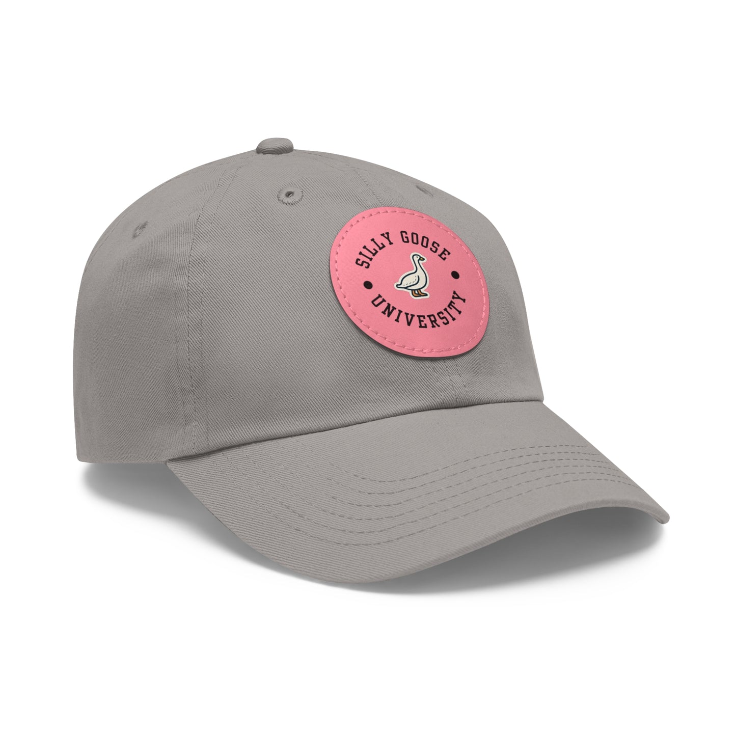 Silly Goose University Dad Hat with Leather Patch (Round)