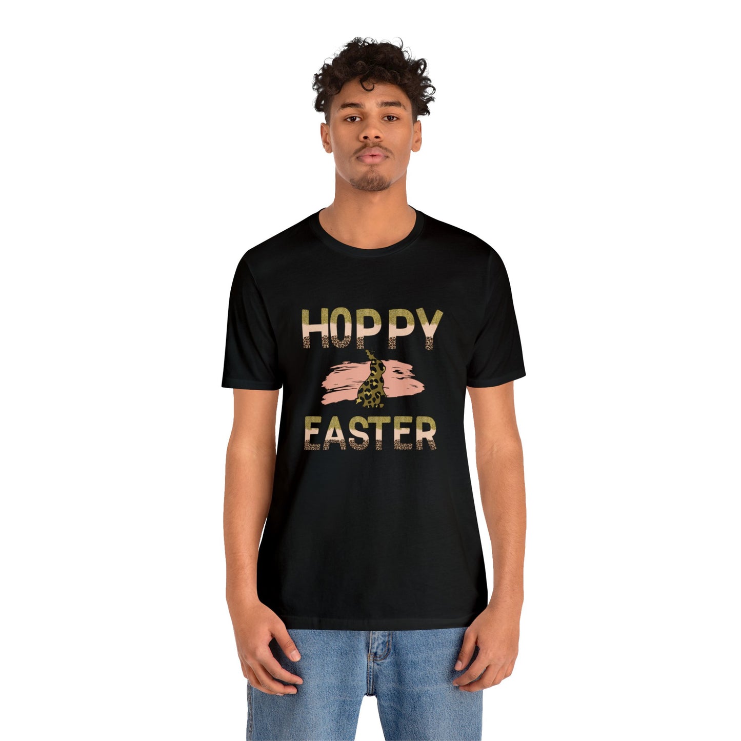 Hoppy Easter Leopard Unisex Jersey Short Sleeve Tee