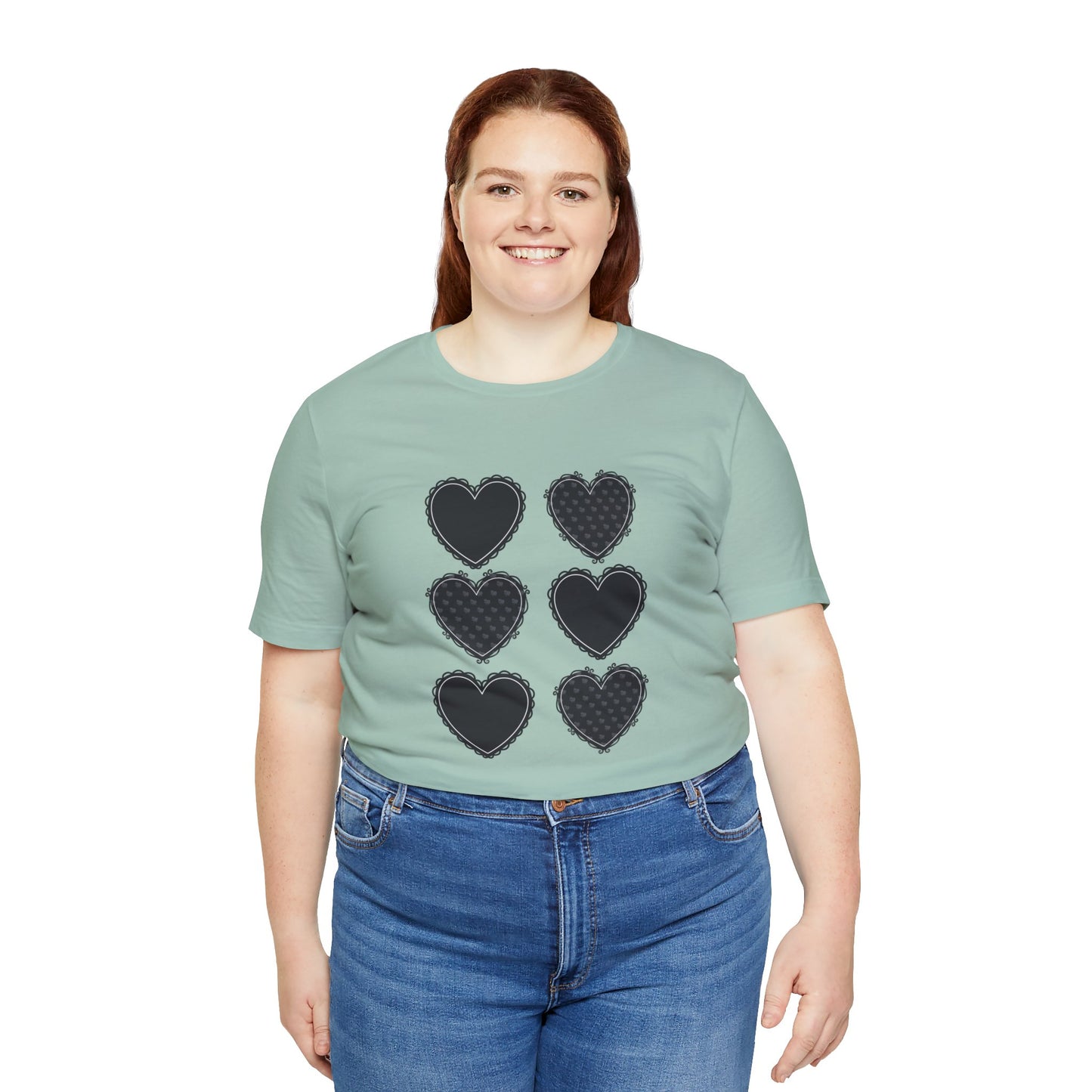 Black Hearts Unisex Jersey Short Sleeve Tee