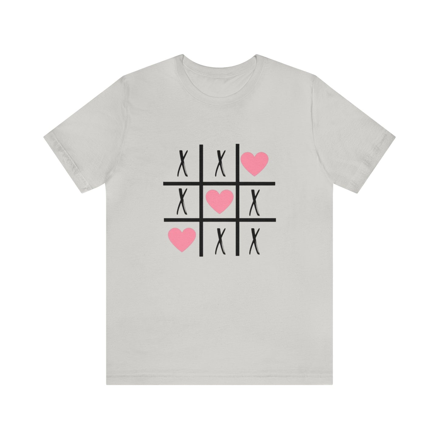 Tic Tac Toe Heart Unisex Jersey Short Sleeve Tee