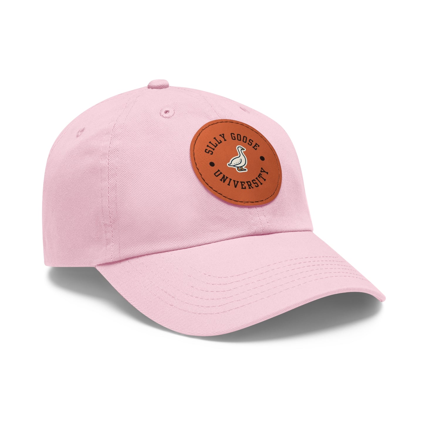 Silly Goose University Dad Hat with Leather Patch (Round)