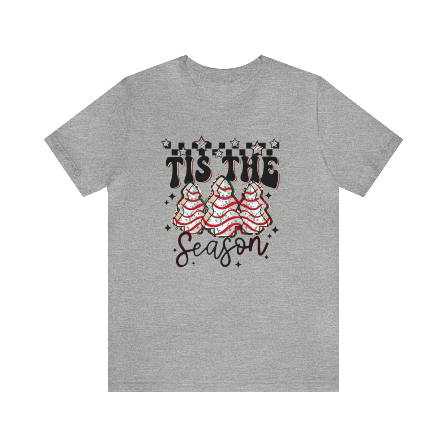 Tis the Season Christmas Tree Cake Unisex Jersey Short Sleeve Tee