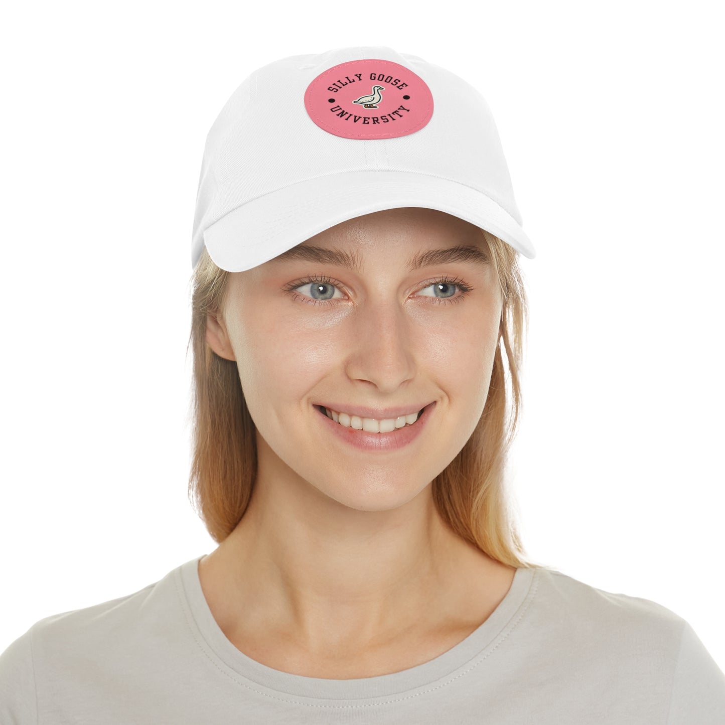 Silly Goose University Dad Hat with Leather Patch (Round)