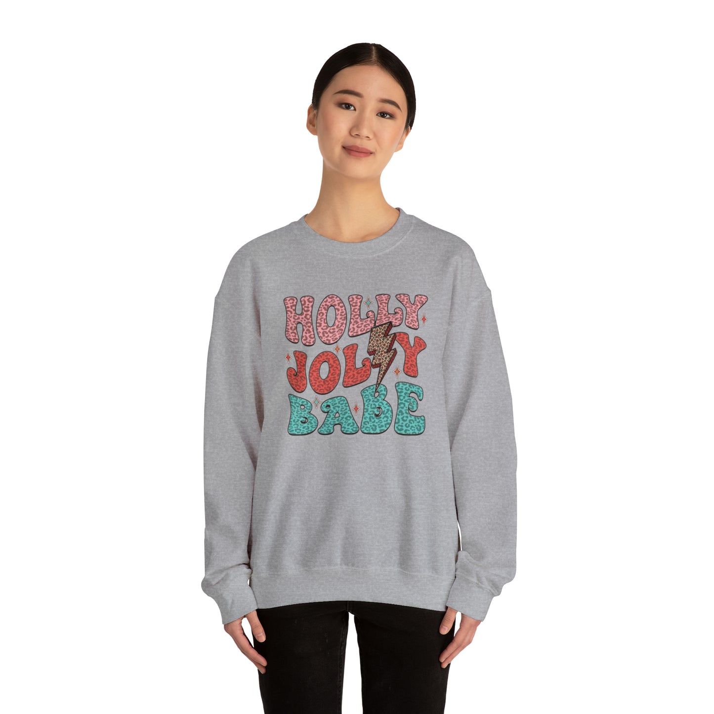 Holly Jolly Babe Unisex Heavy Blend™ Crewneck Sweatshirt