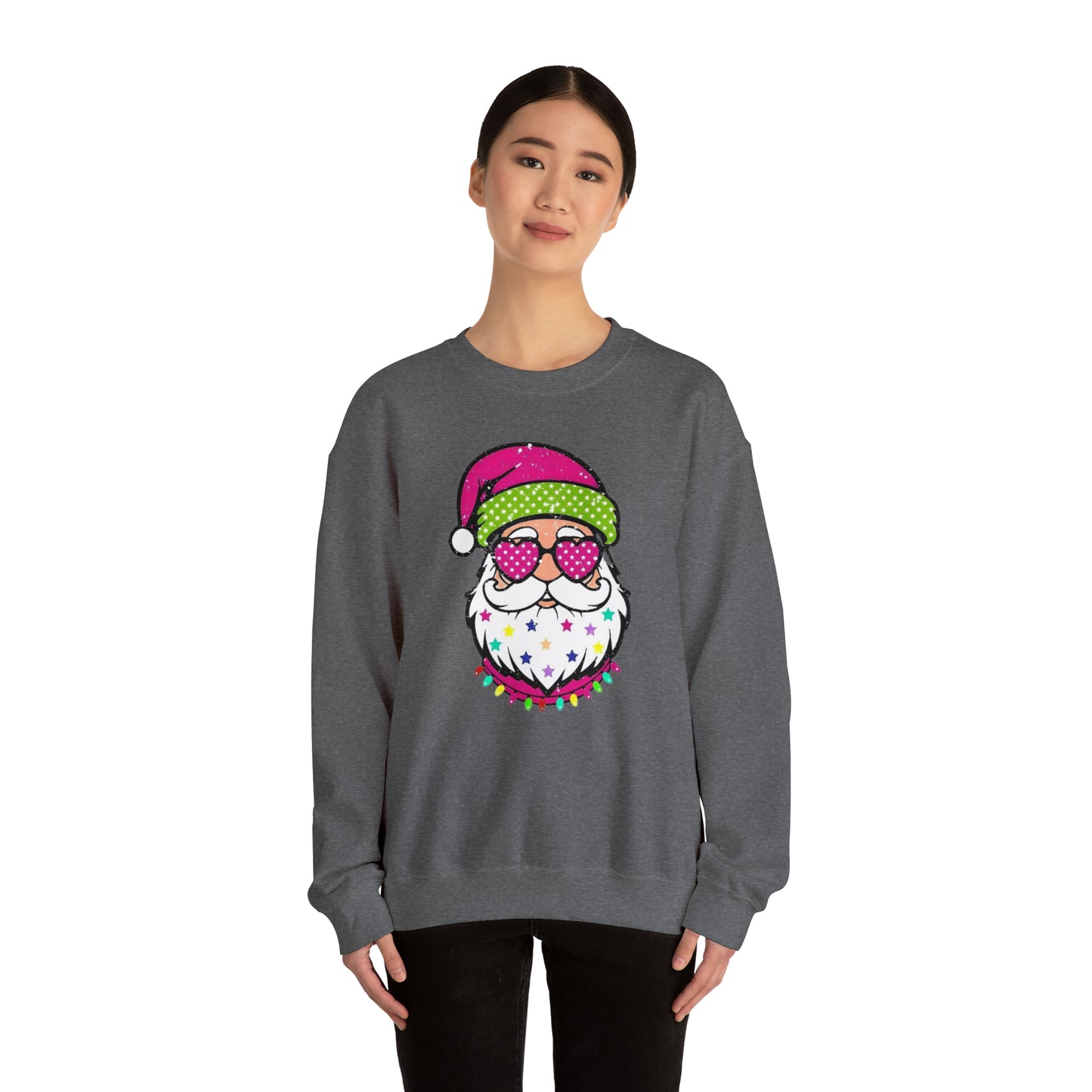 Colorful Santa Unisex Heavy Blend™ Crewneck Sweatshirt