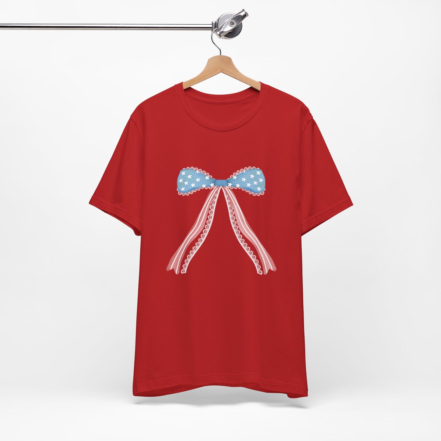 Patriotic Bow Unisex Jersey Short Sleeve Tee