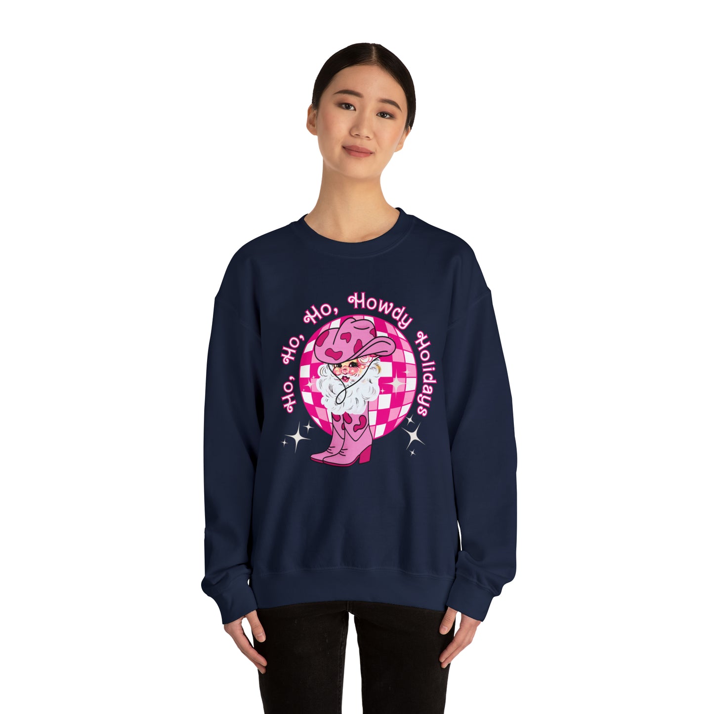 Ho Ho Ho Howdy Holidays Unisex Heavy Blend™ Crewneck Sweatshirt