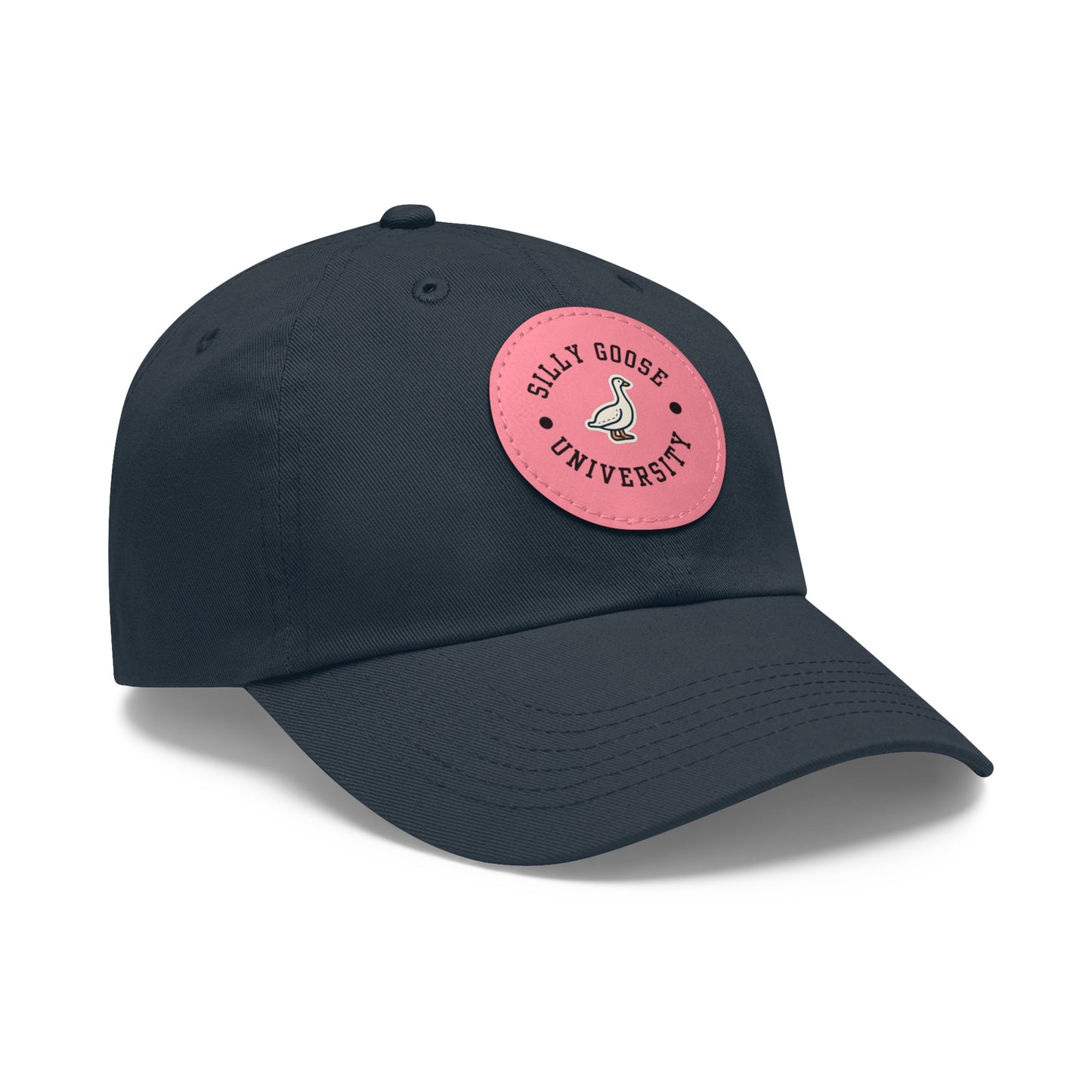 Silly Goose University Dad Hat with Leather Patch (Round)