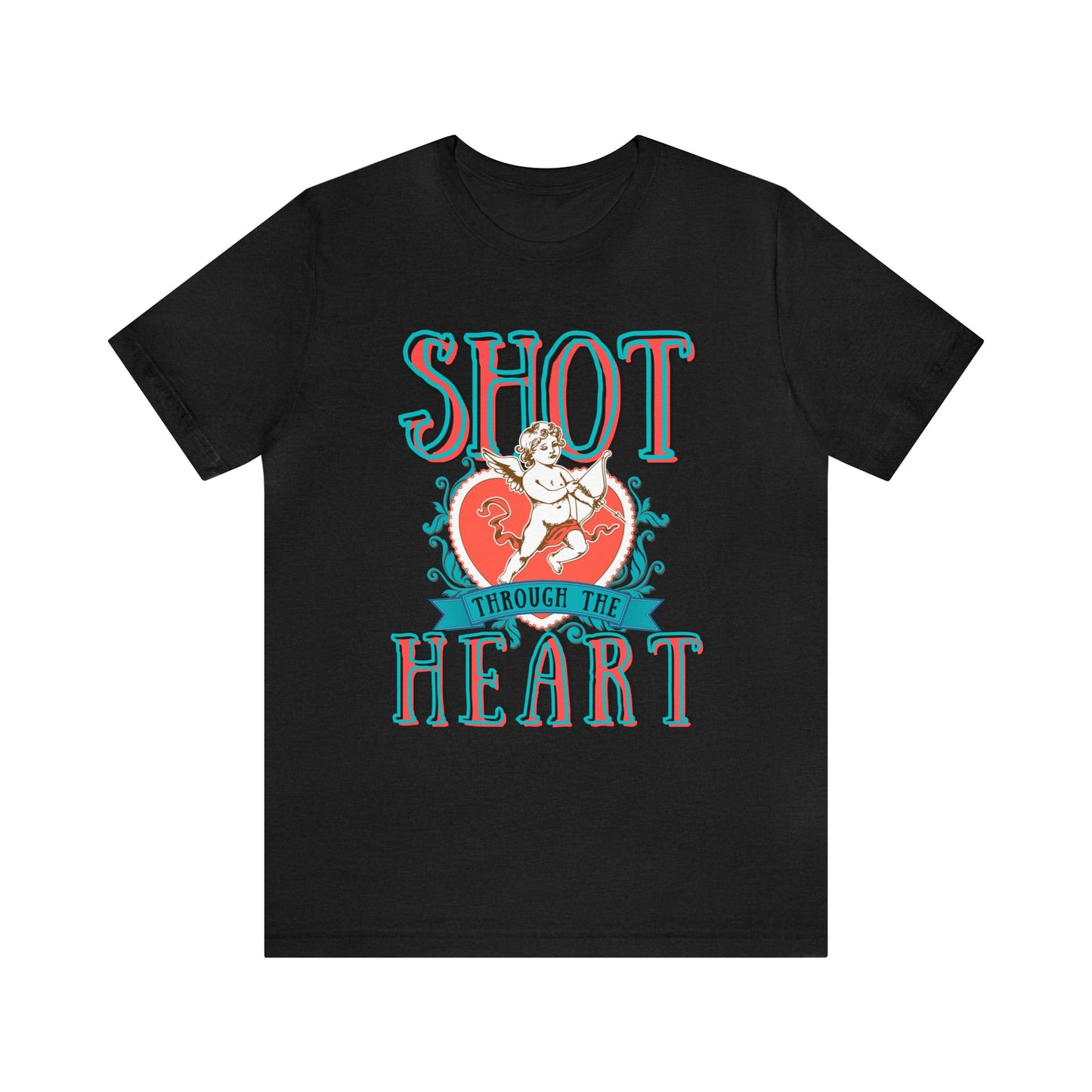 Shot Through The Heart Unisex Jersey Short Sleeve Tee