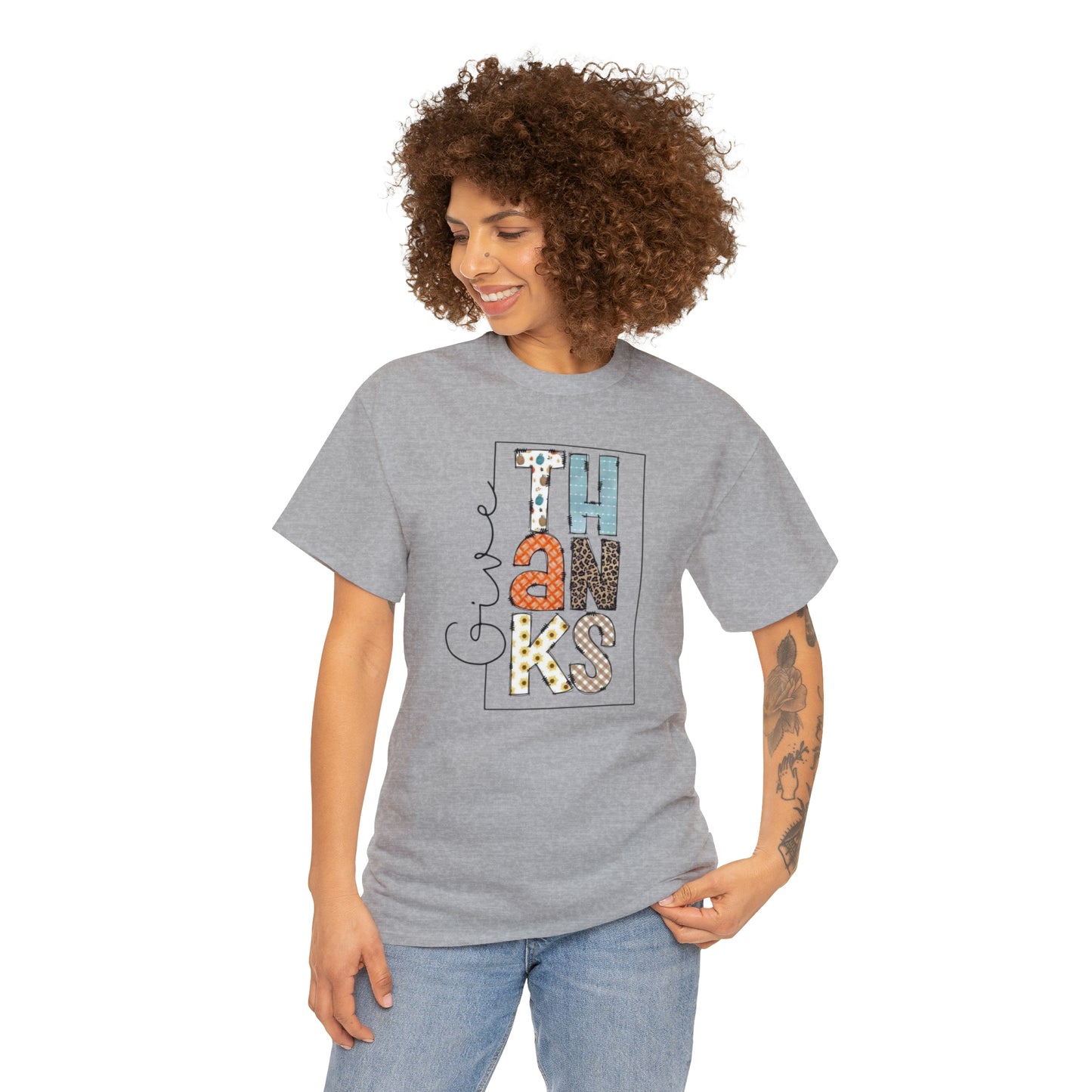 Give Thanks Unisex Heavy Cotton Tee