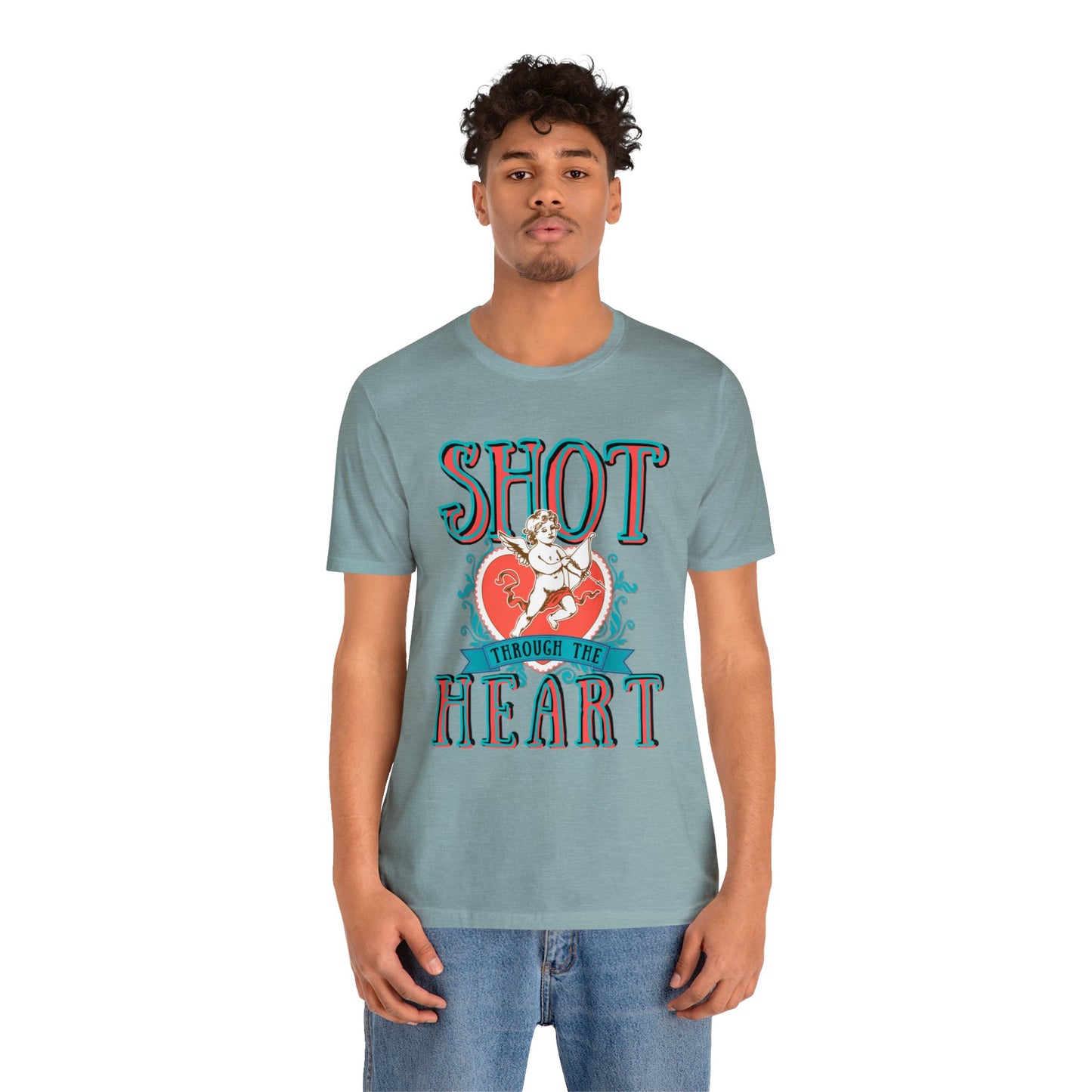 Shot Through The Heart Unisex Jersey Short Sleeve Tee