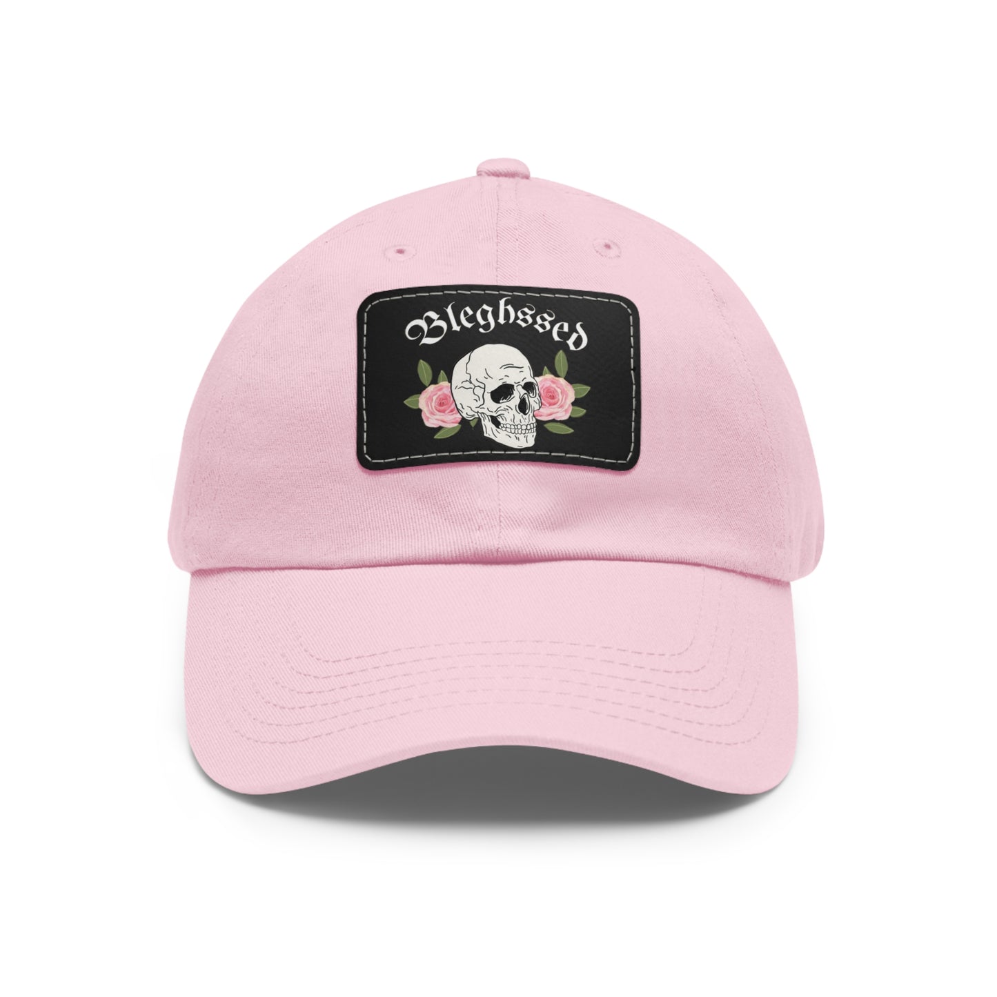 Bleghssed Dad Hat with Leather Patch (Rectangle)