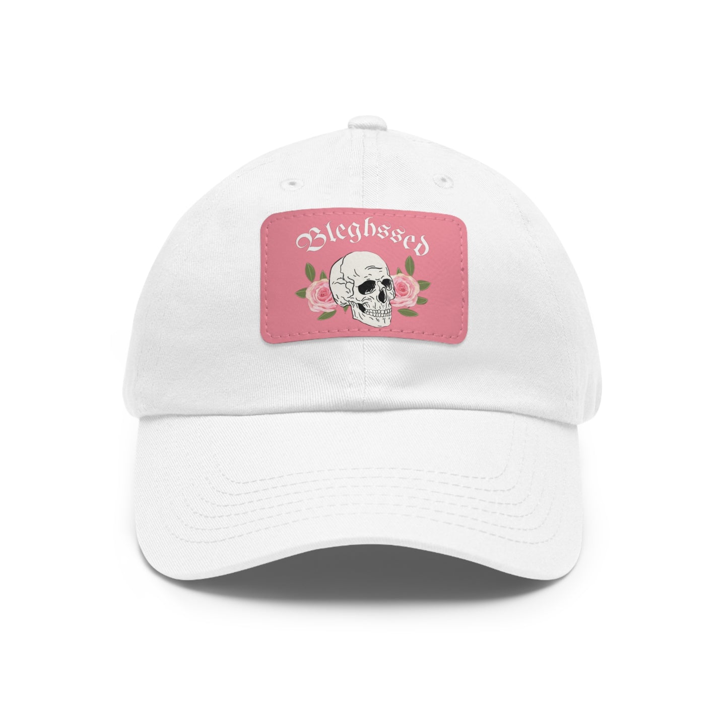 Bleghssed Dad Hat with Leather Patch (Rectangle)