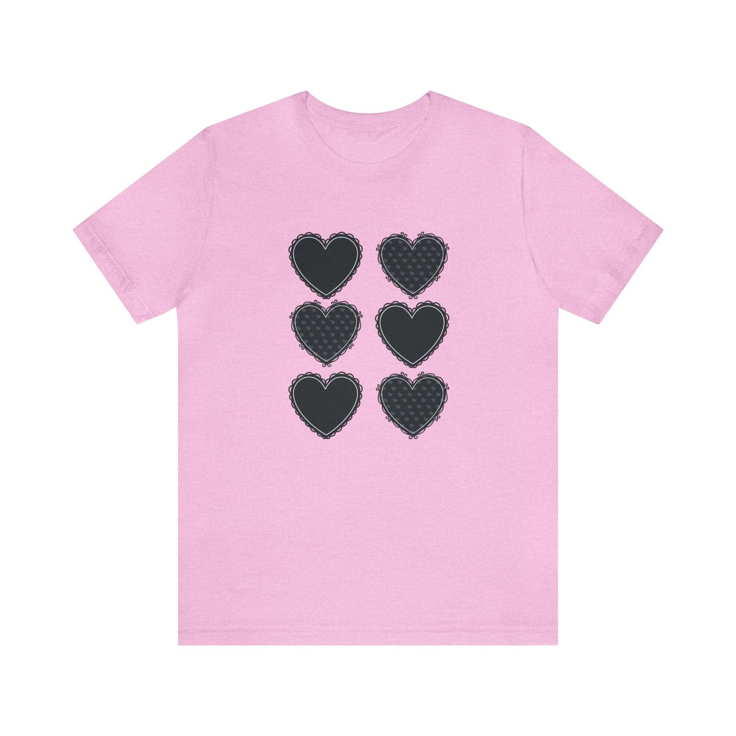 Black Hearts Unisex Jersey Short Sleeve Tee