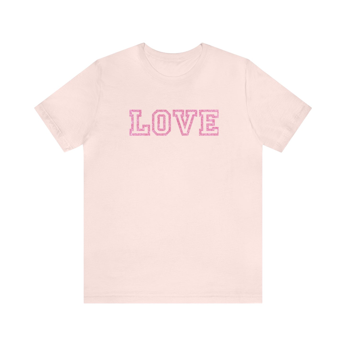 Pink Glitter Love Unisex Jersey Short Sleeve Tee