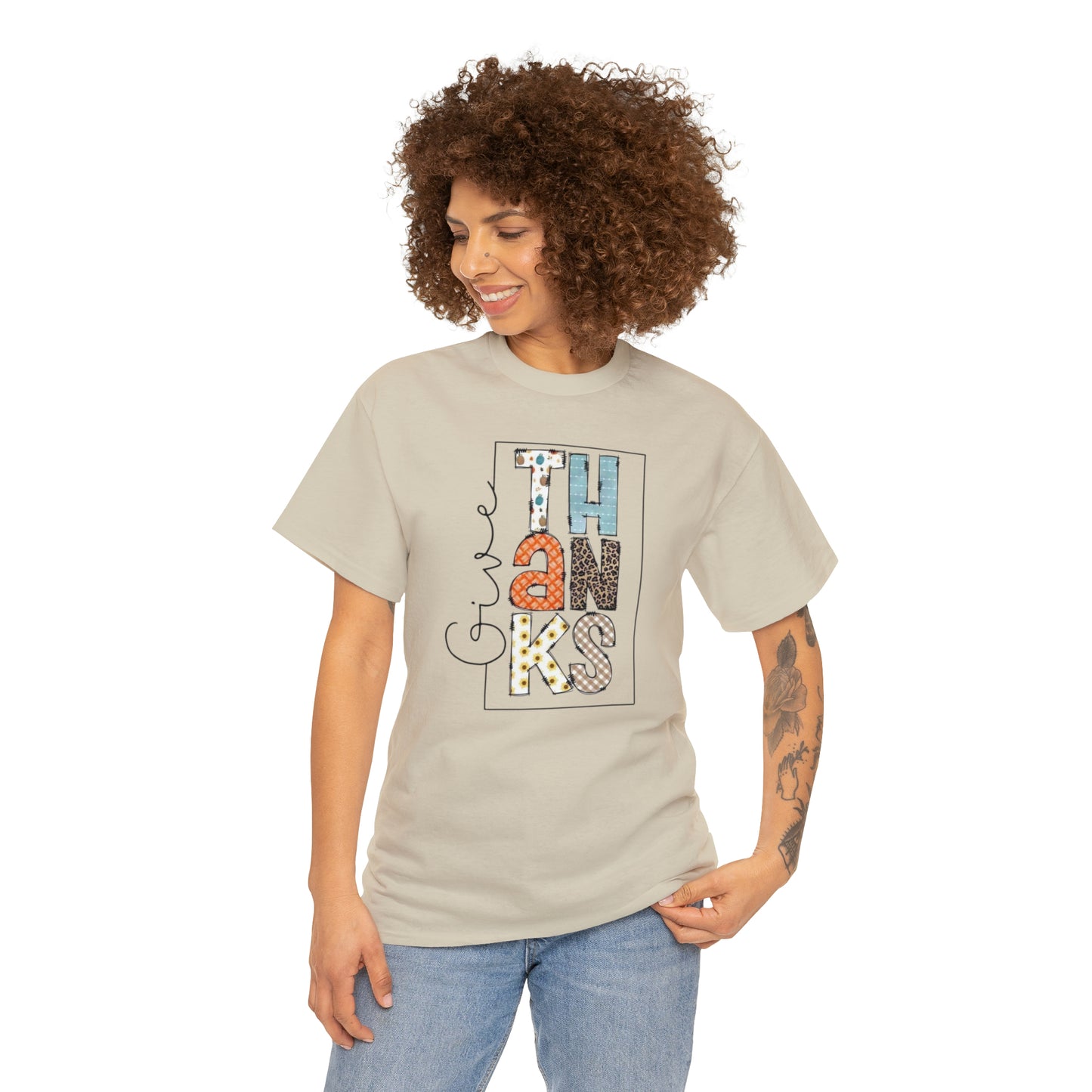 Give Thanks Unisex Heavy Cotton Tee