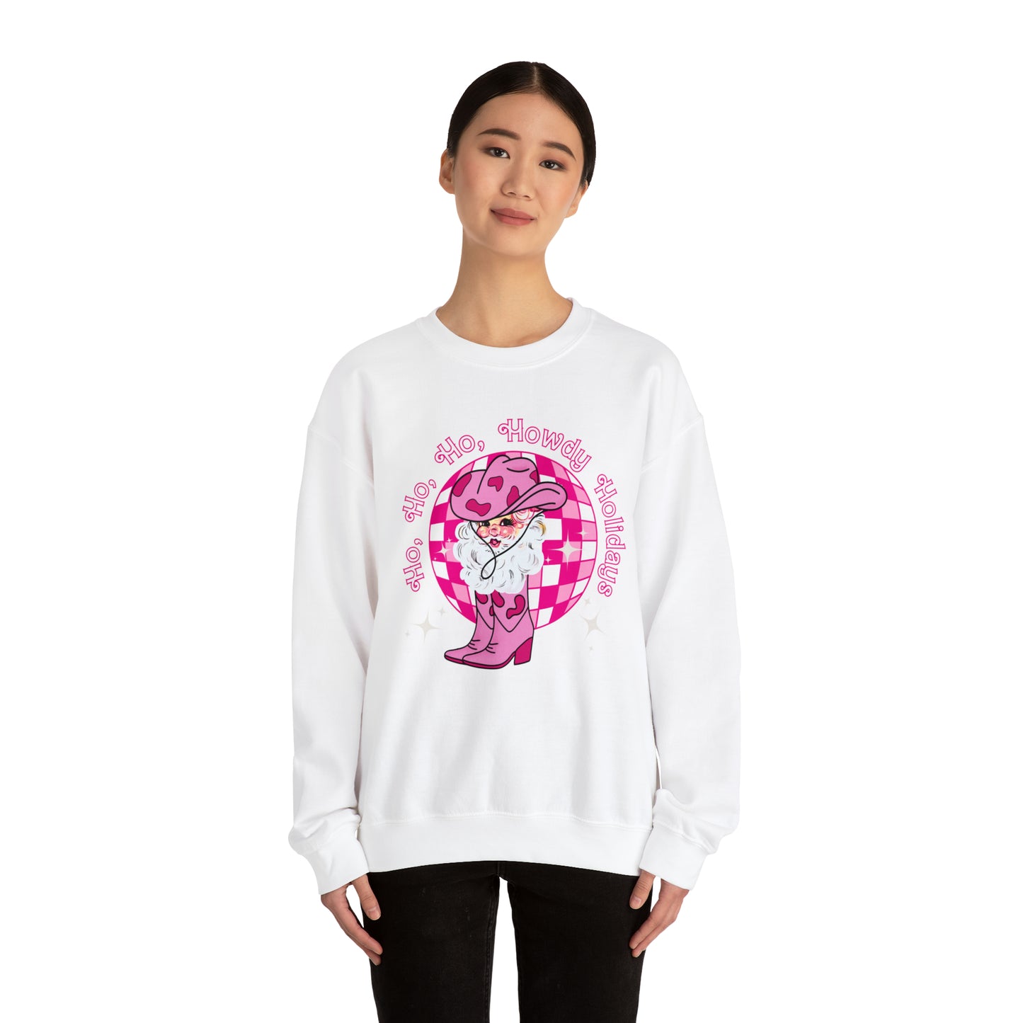 Ho Ho Ho Howdy Holidays Unisex Heavy Blend™ Crewneck Sweatshirt