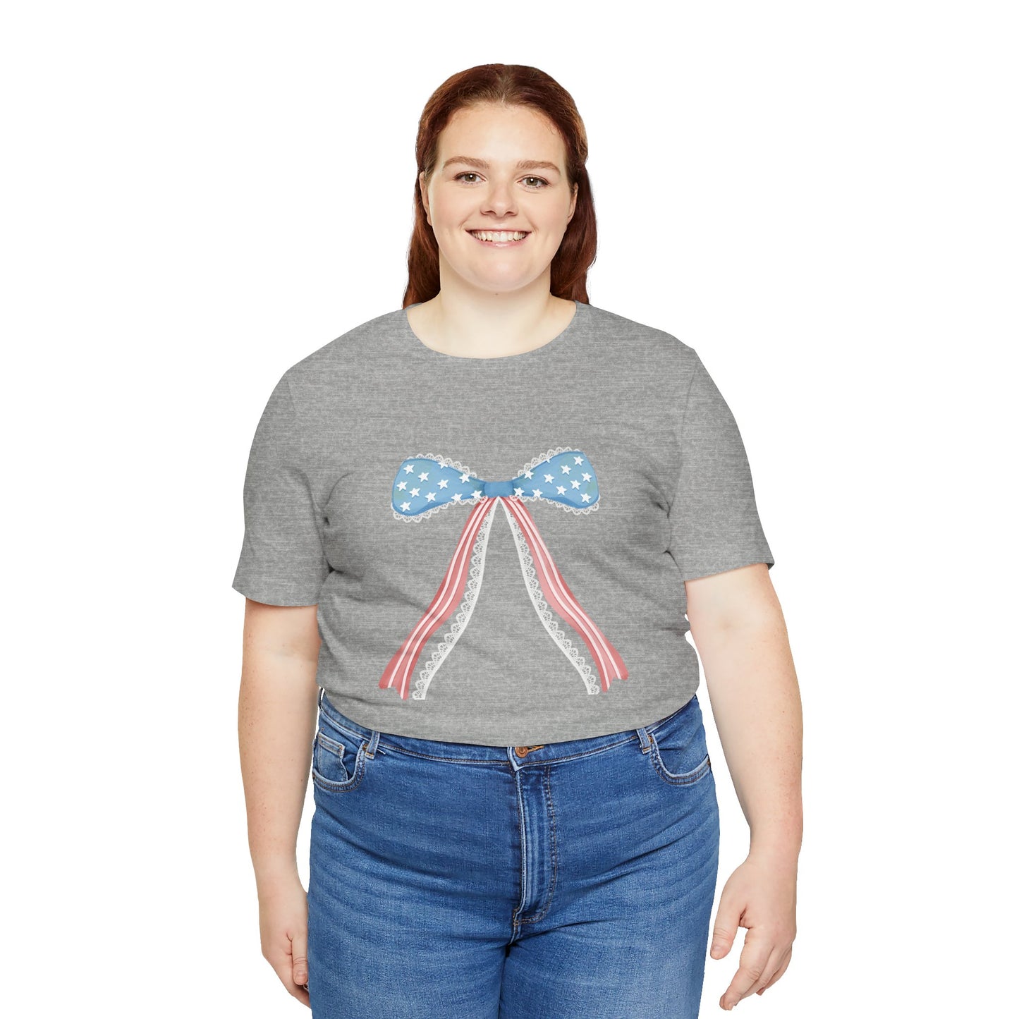 Patriotic Bow Unisex Jersey Short Sleeve Tee