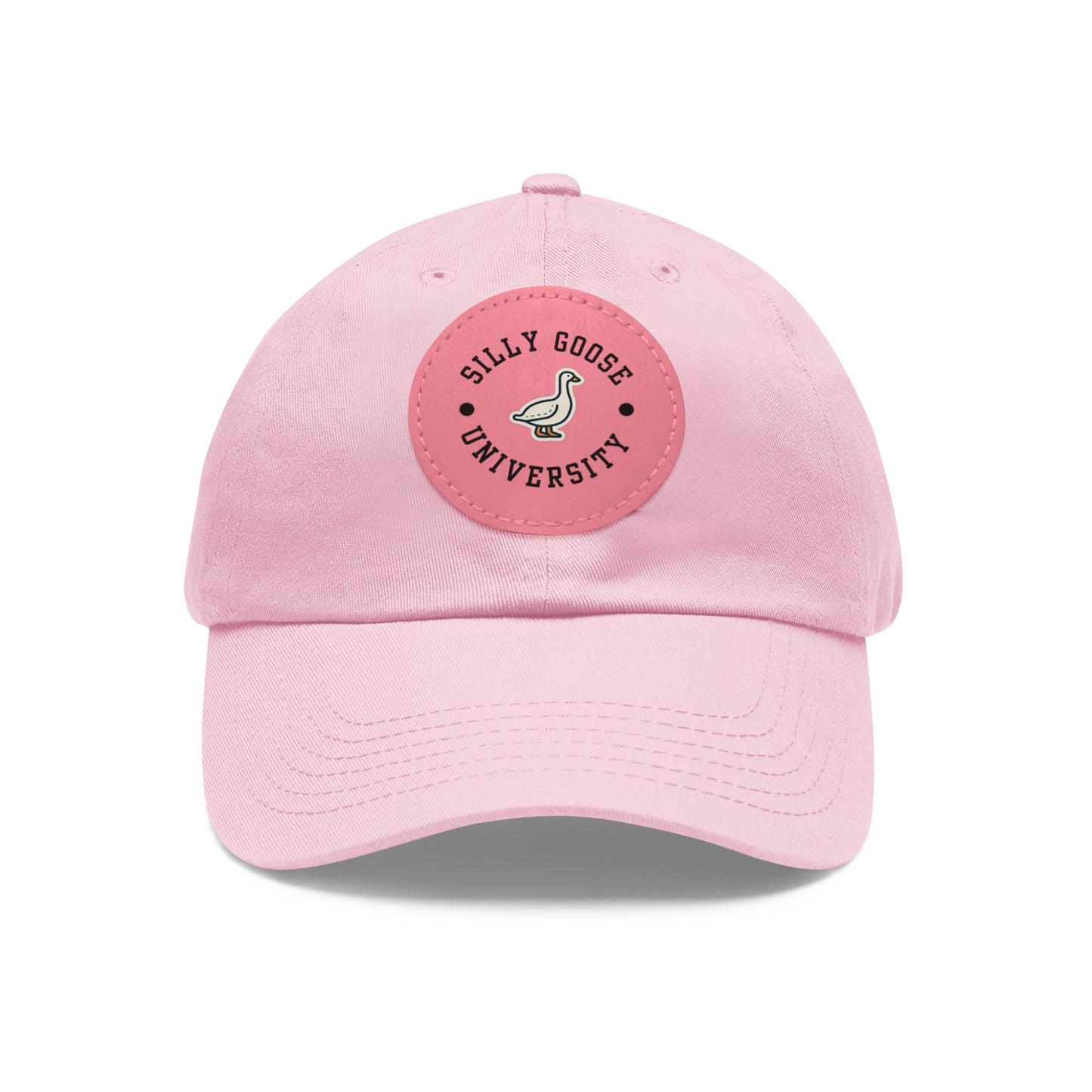 Silly Goose University Dad Hat with Leather Patch (Round)