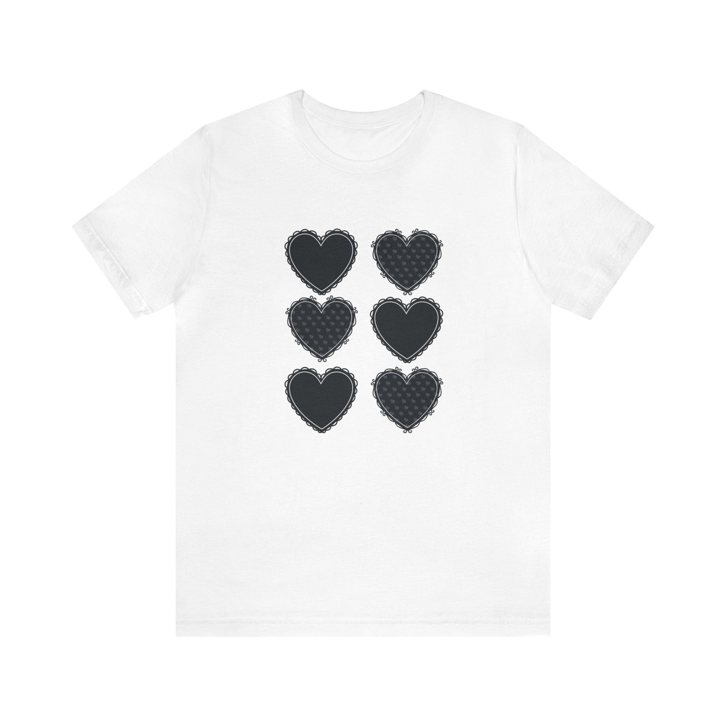 Black Hearts Unisex Jersey Short Sleeve Tee