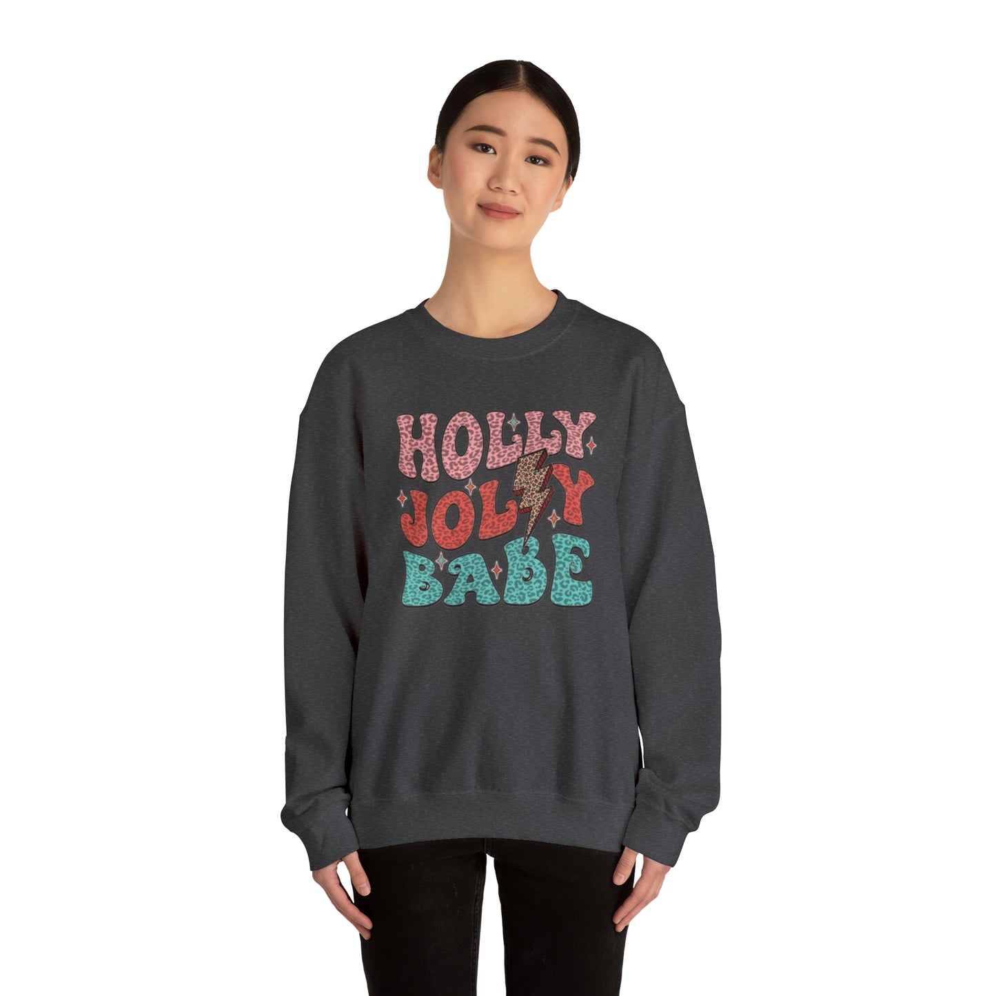 Holly Jolly Babe Unisex Heavy Blend™ Crewneck Sweatshirt