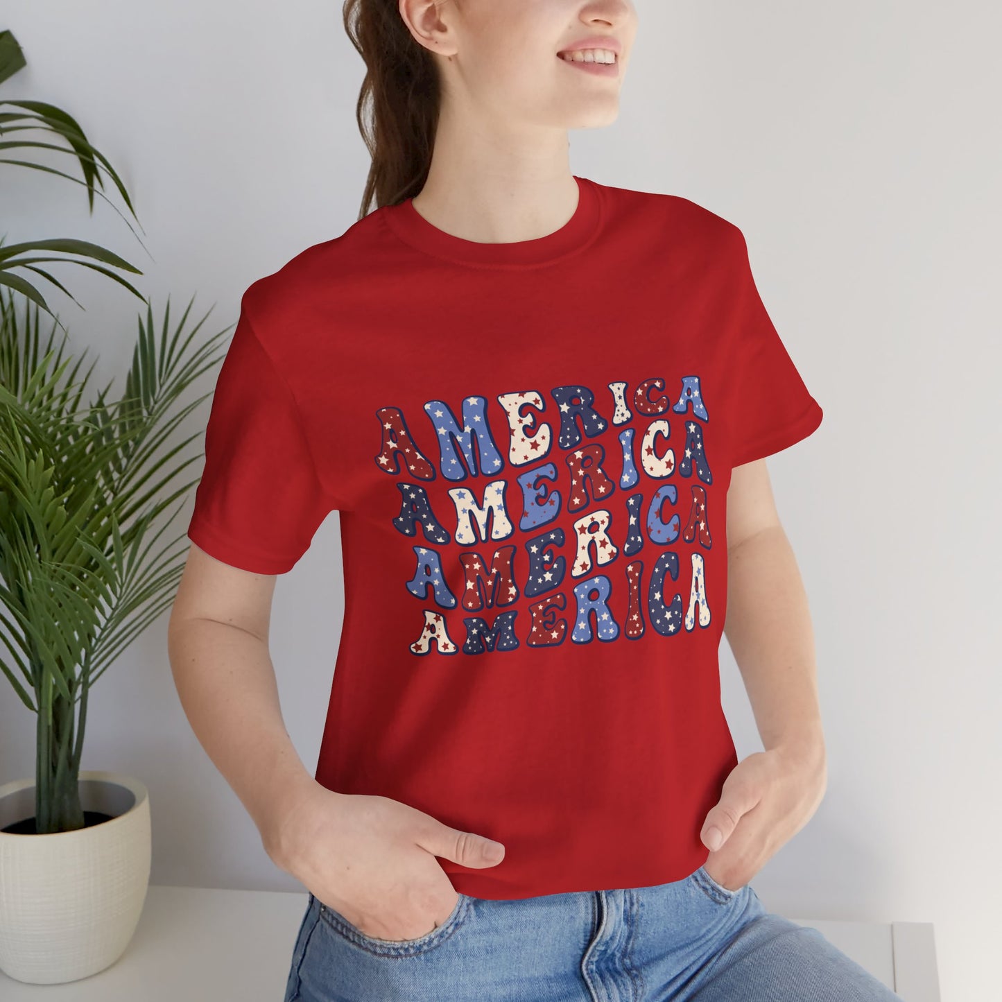 America America Unisex Jersey Short Sleeve Tee