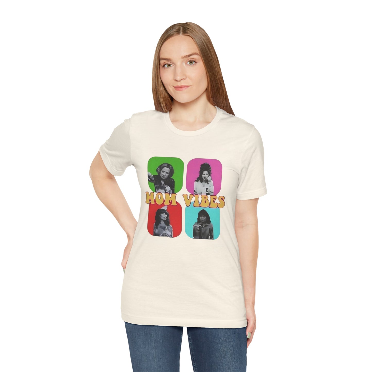 TV Mom Vibes Unisex Jersey Short Sleeve Tee