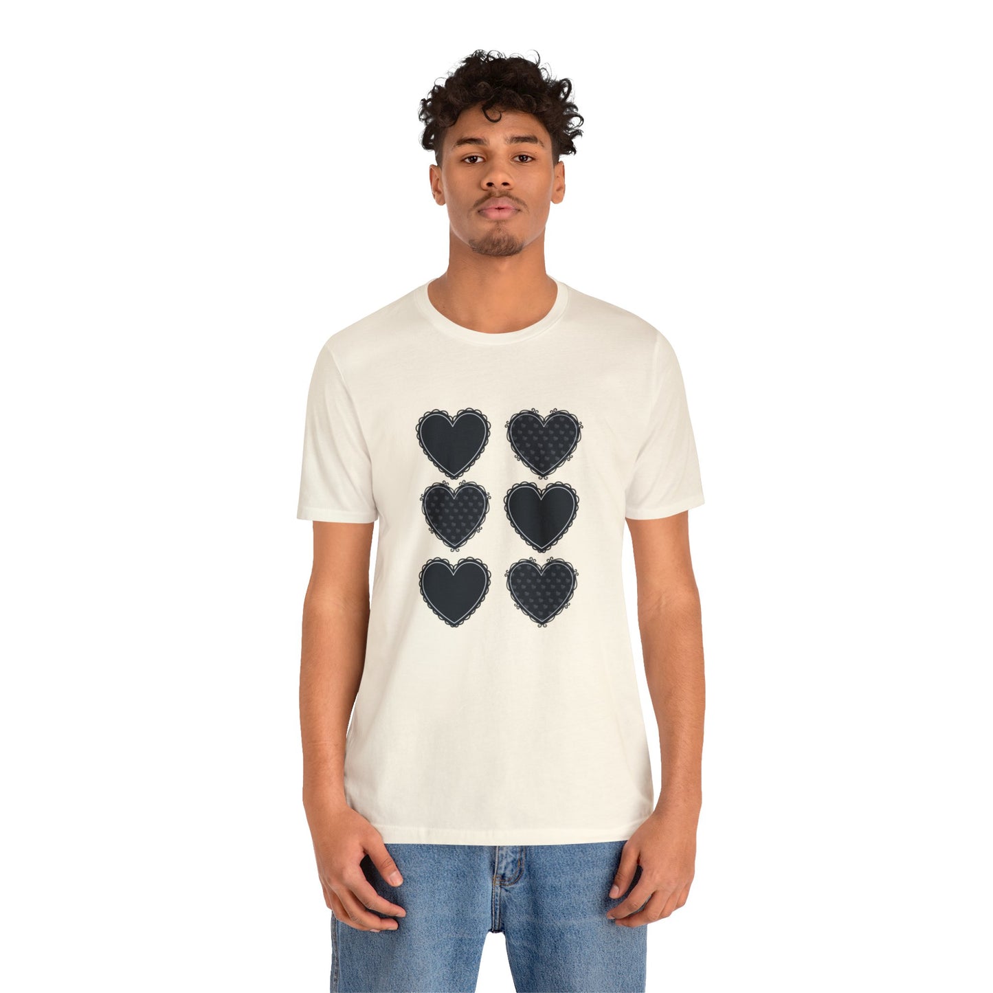 Black Hearts Unisex Jersey Short Sleeve Tee