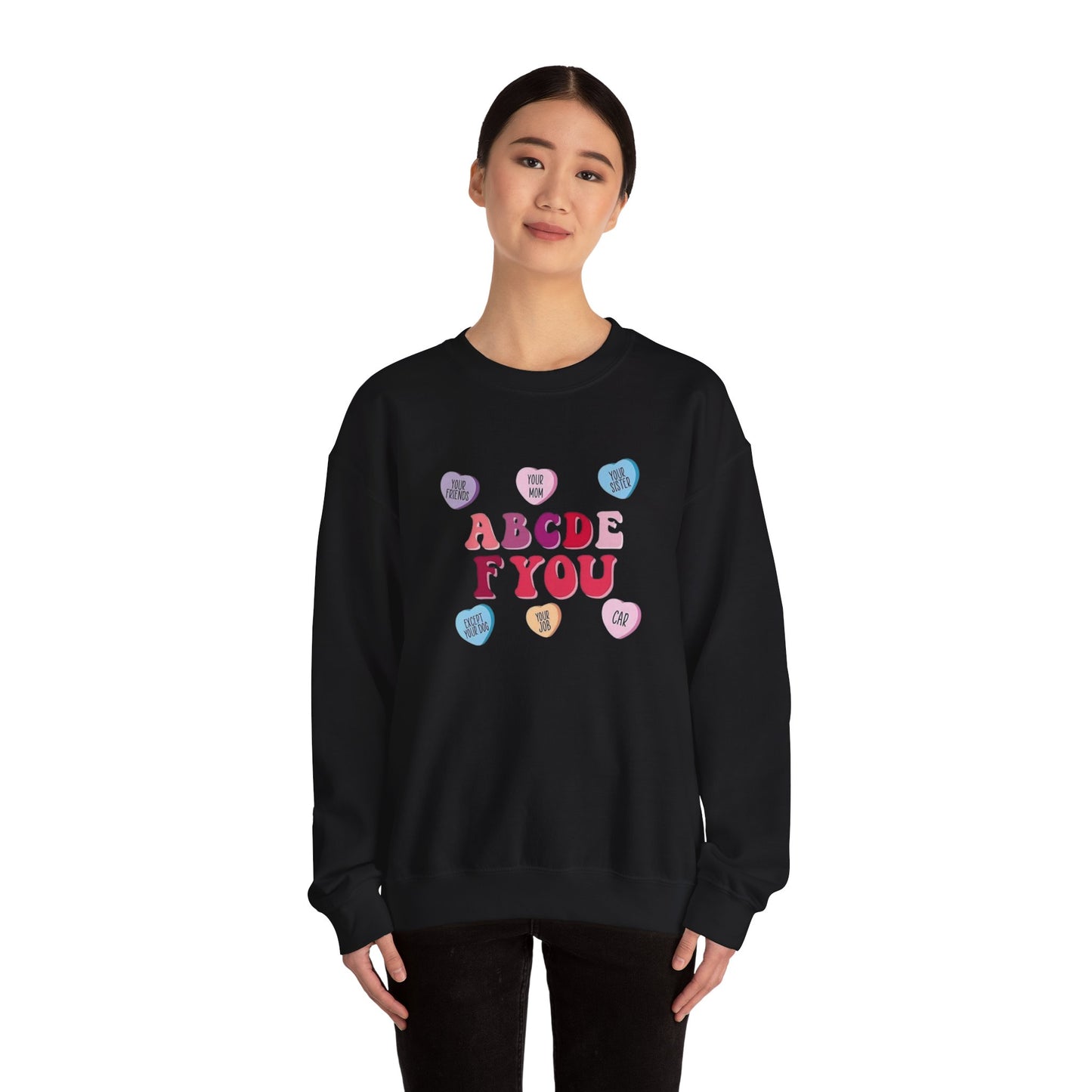 ABCDE F YOU Unisex Heavy Blend™ Crewneck Sweatshirt