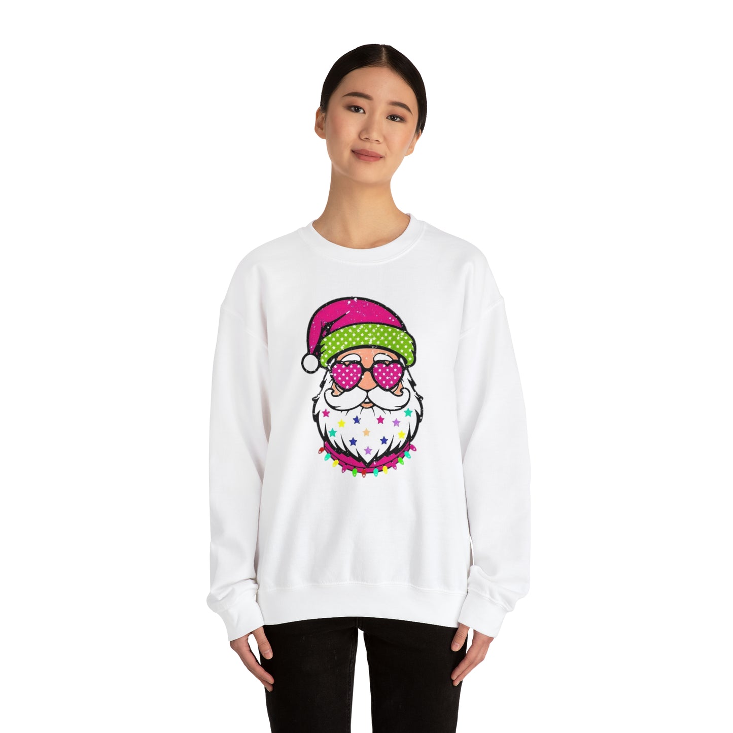 Colorful Santa Unisex Heavy Blend™ Crewneck Sweatshirt