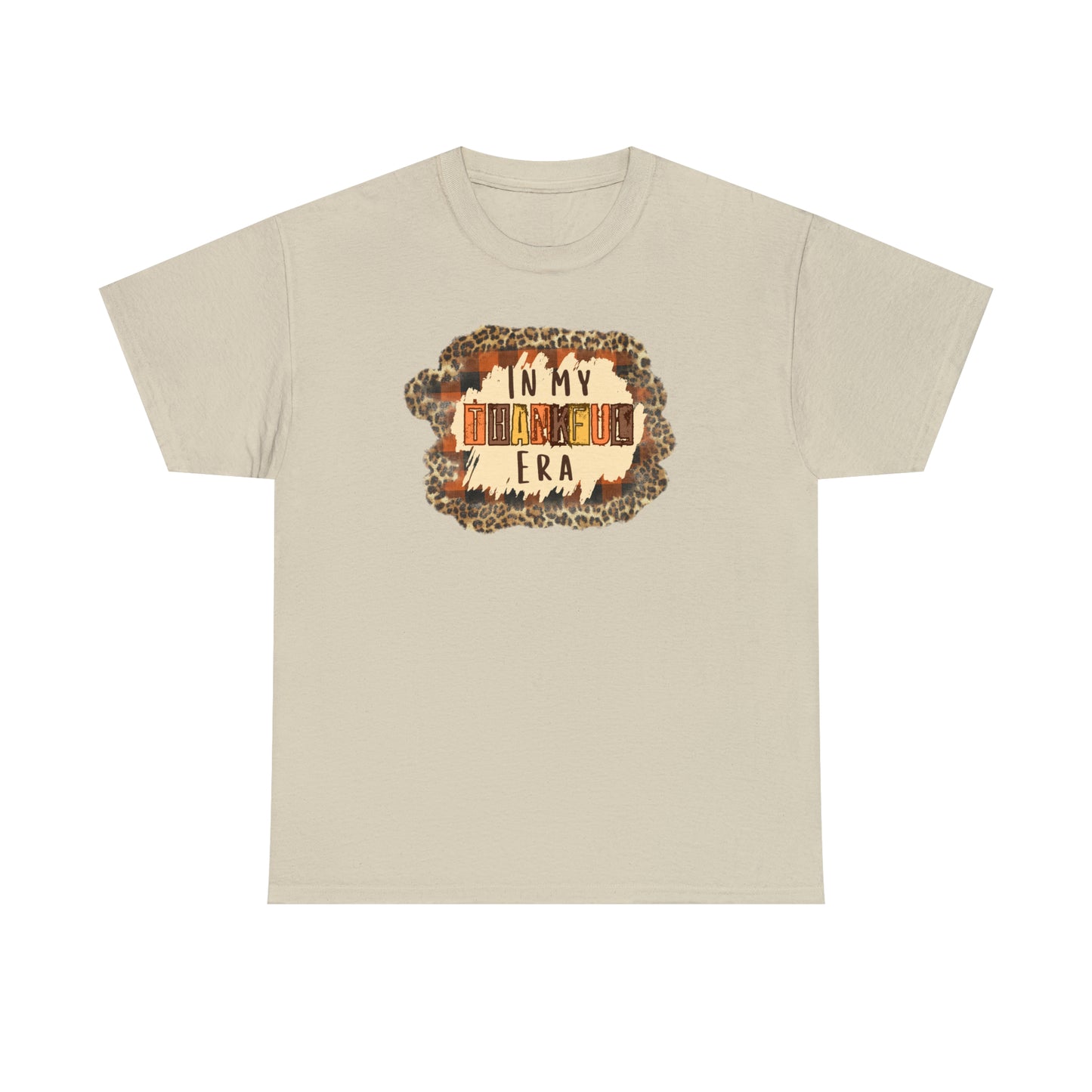 Leopard Plaid In My Thankful Era Unisex Heavy Cotton Tee