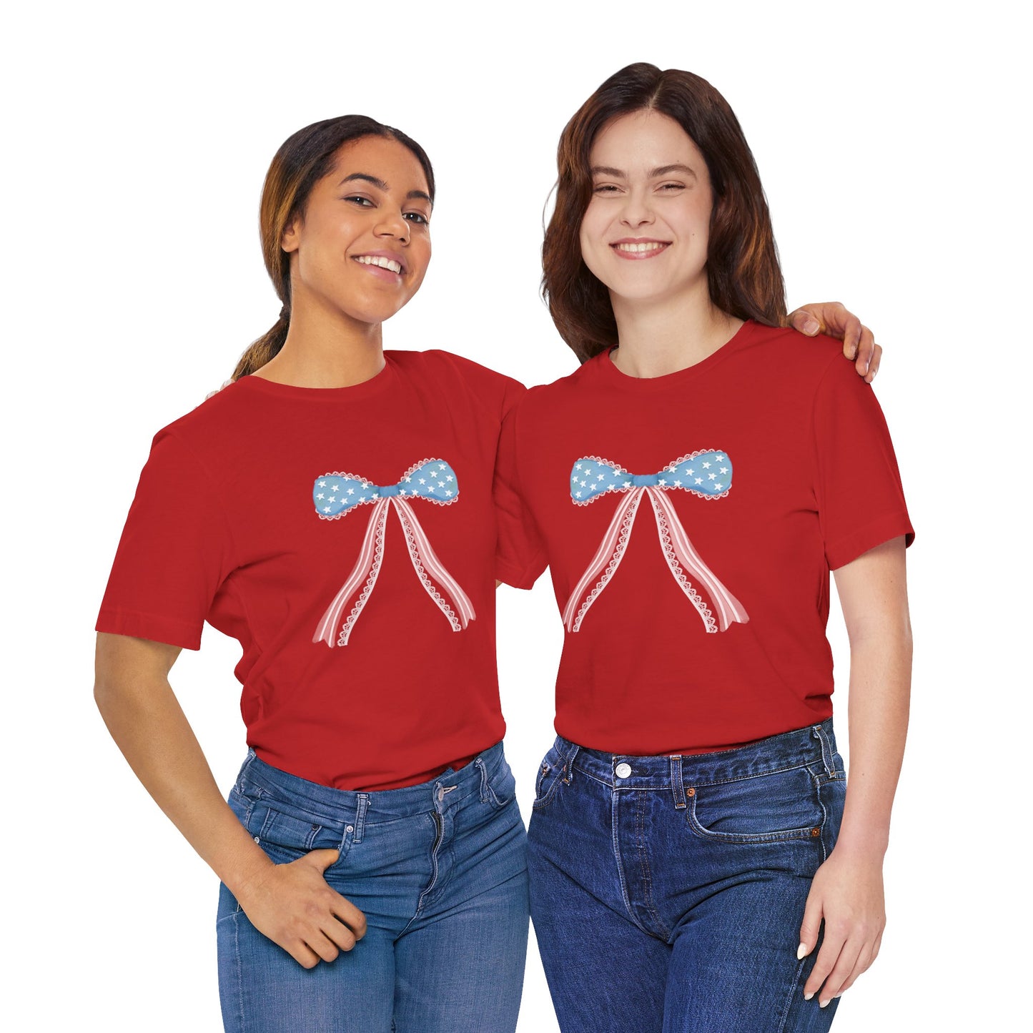 Patriotic Bow Unisex Jersey Short Sleeve Tee