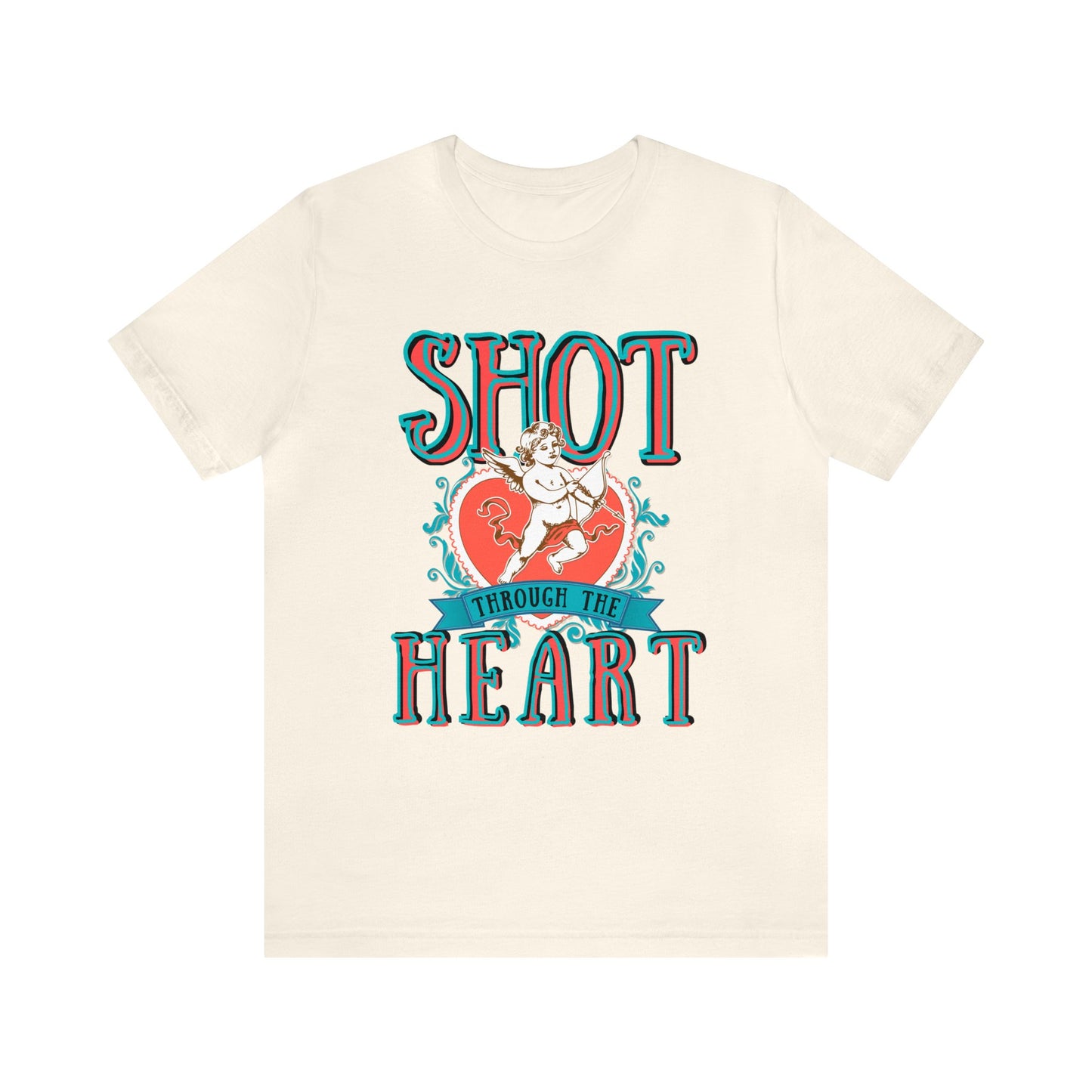 Shot Through The Heart Unisex Jersey Short Sleeve Tee