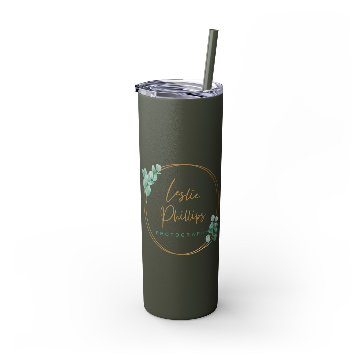 Leslie Phillips Photography Skinny Tumbler with Straw, 20oz