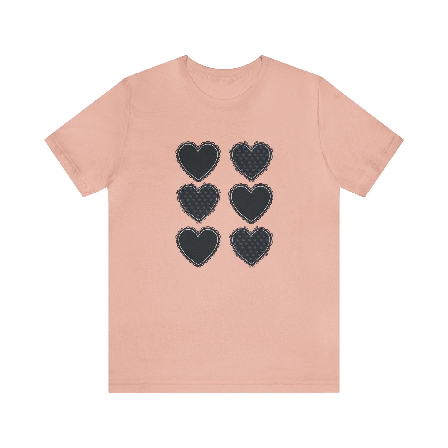 Black Hearts Unisex Jersey Short Sleeve Tee