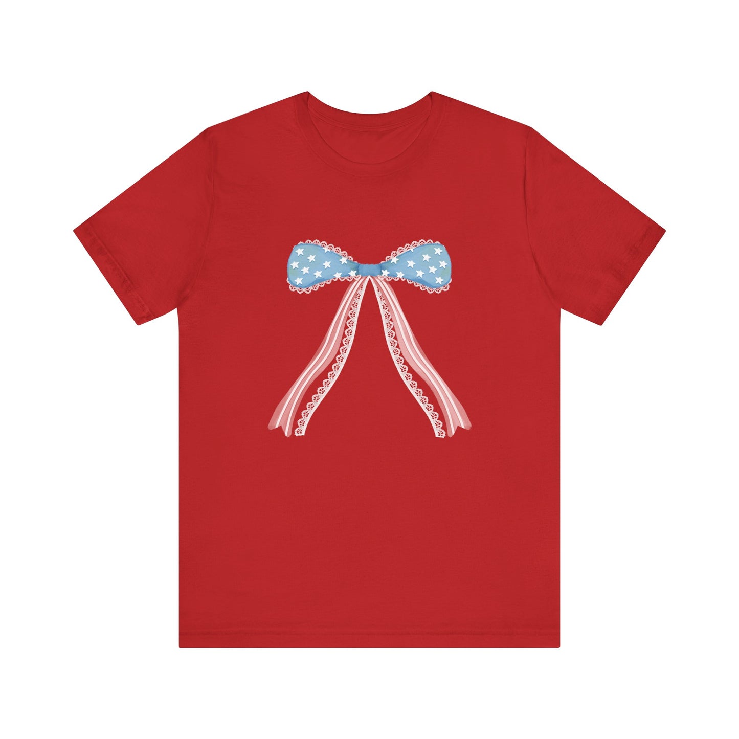 Patriotic Bow Unisex Jersey Short Sleeve Tee