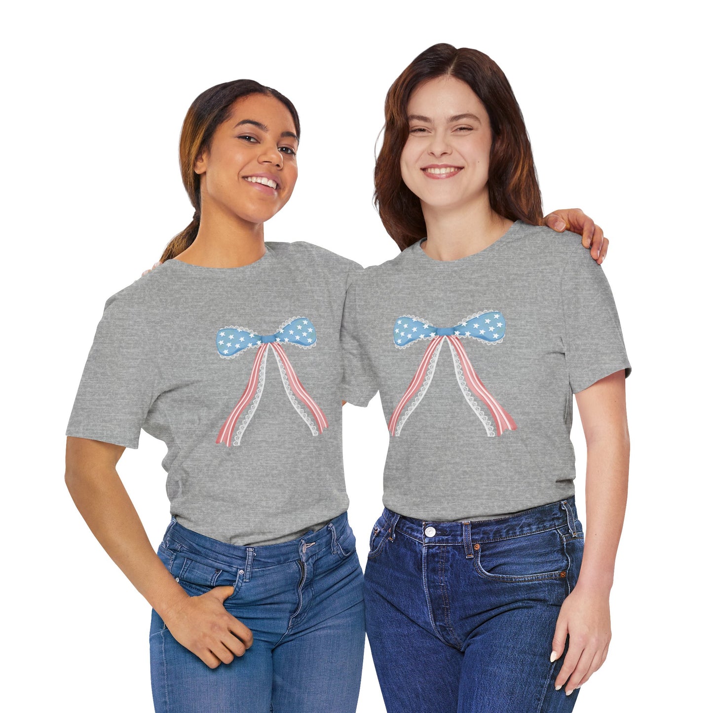 Patriotic Bow Unisex Jersey Short Sleeve Tee