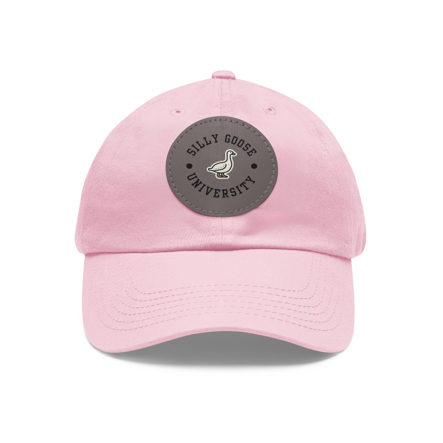 Silly Goose University Dad Hat with Leather Patch (Round)