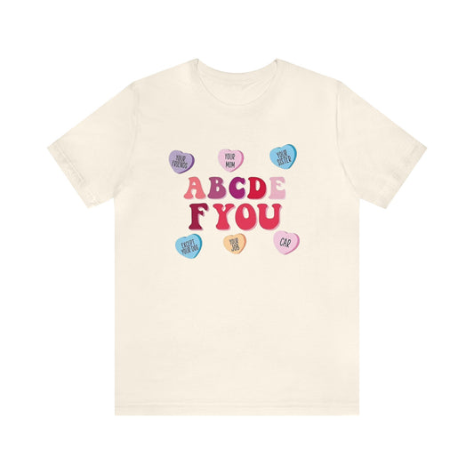 ABCDE F YOU Unisex Jersey Short Sleeve Tee