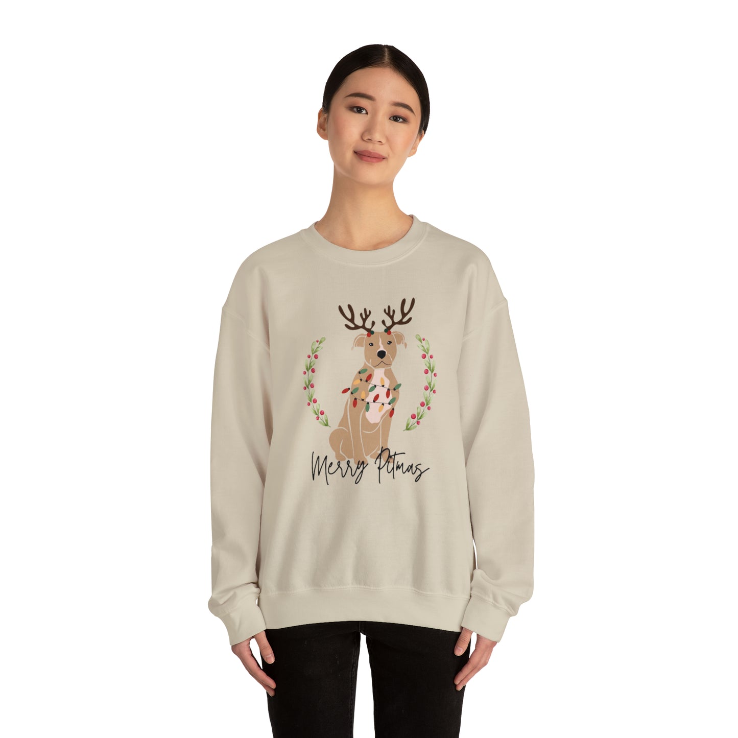 Merry Pitmas Unisex Heavy Blend™ Crewneck Sweatshirt