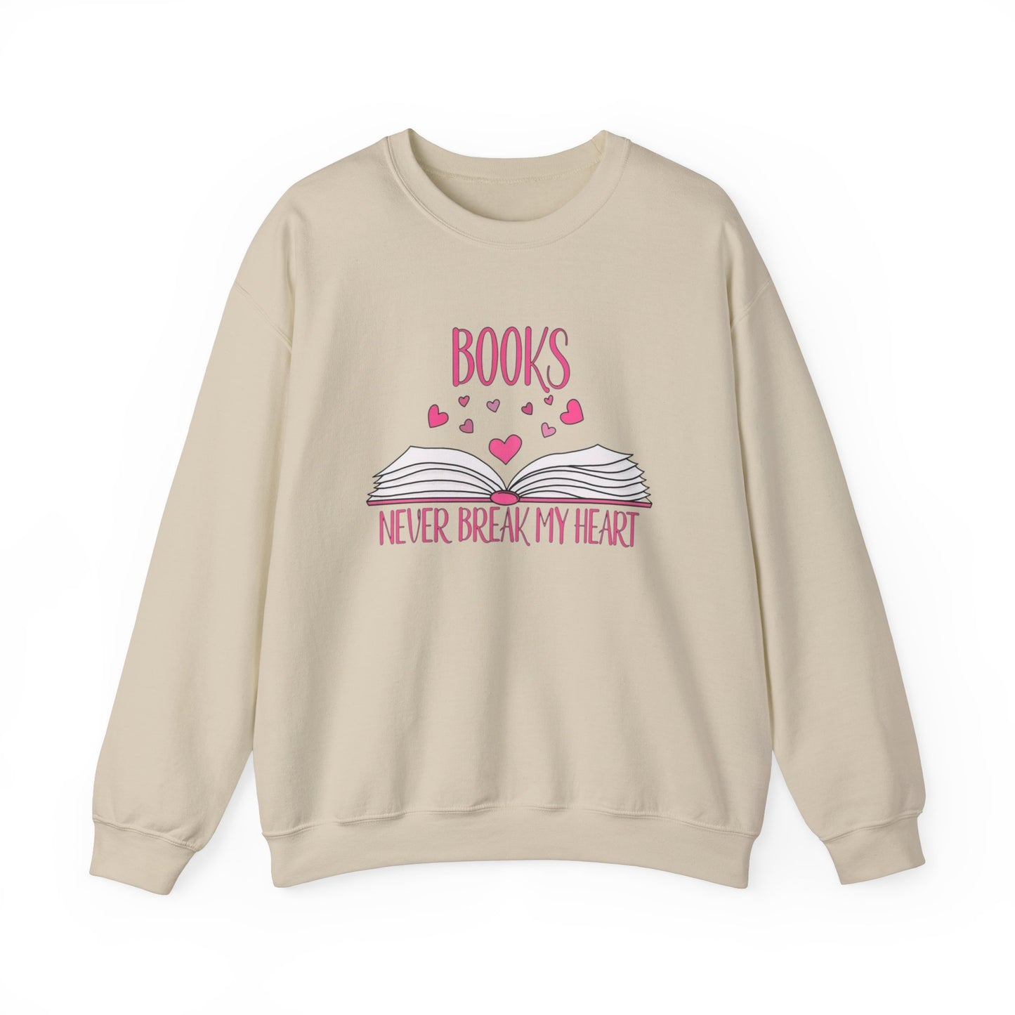 Books Never Break My Heart Unisex Heavy Blend™ Crewneck Sweatshirt