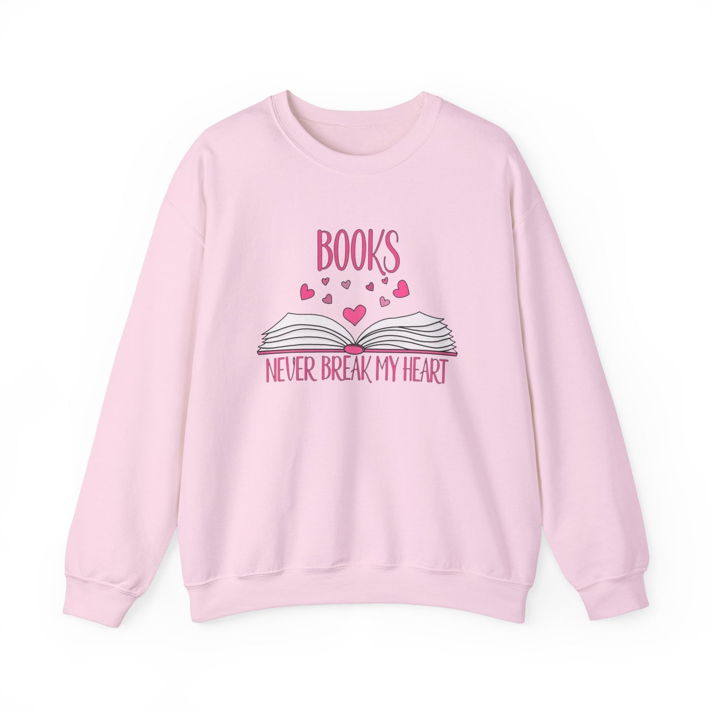 Books Never Break My Heart Unisex Heavy Blend™ Crewneck Sweatshirt