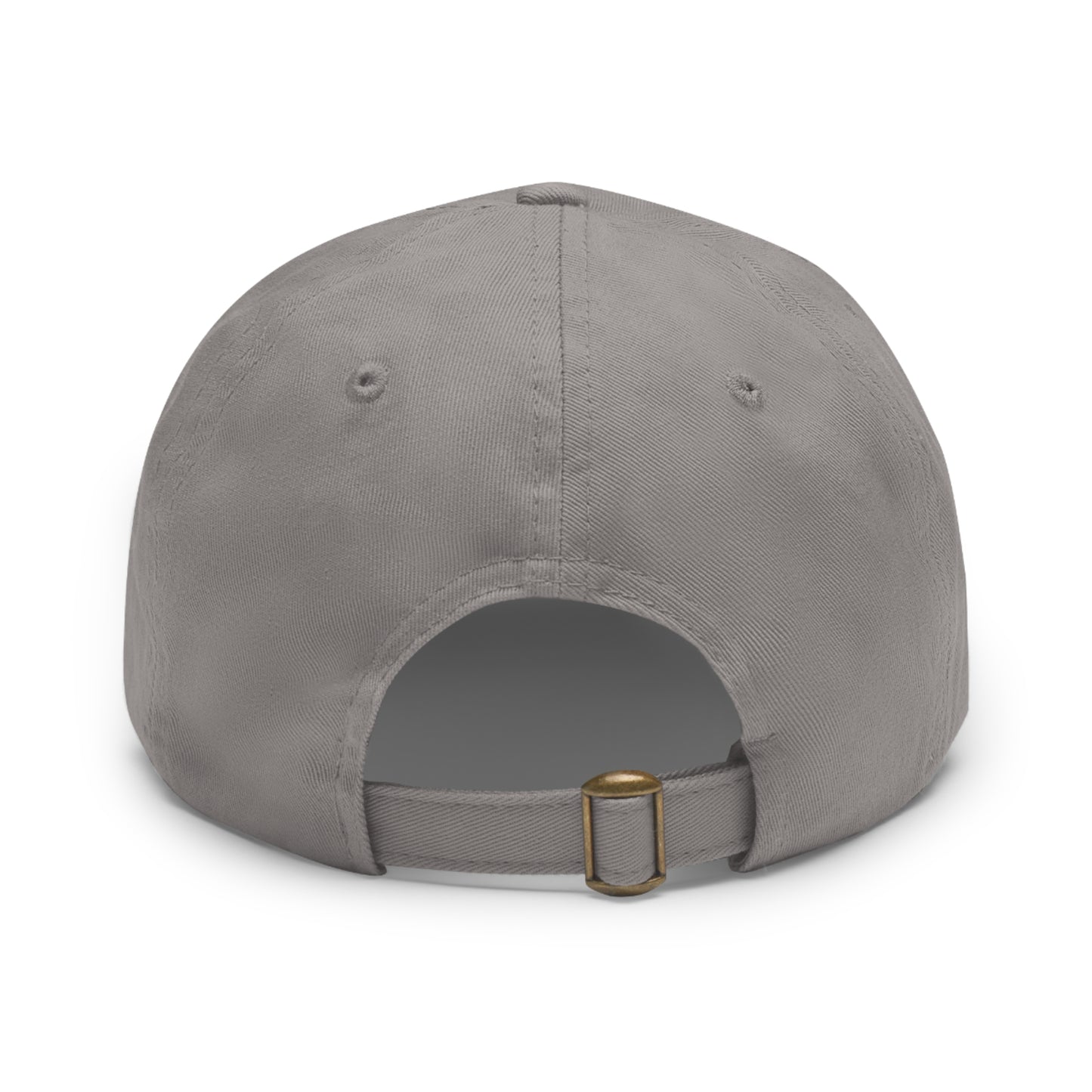 Smiley face Dad Hat with Leather Patch (Round)