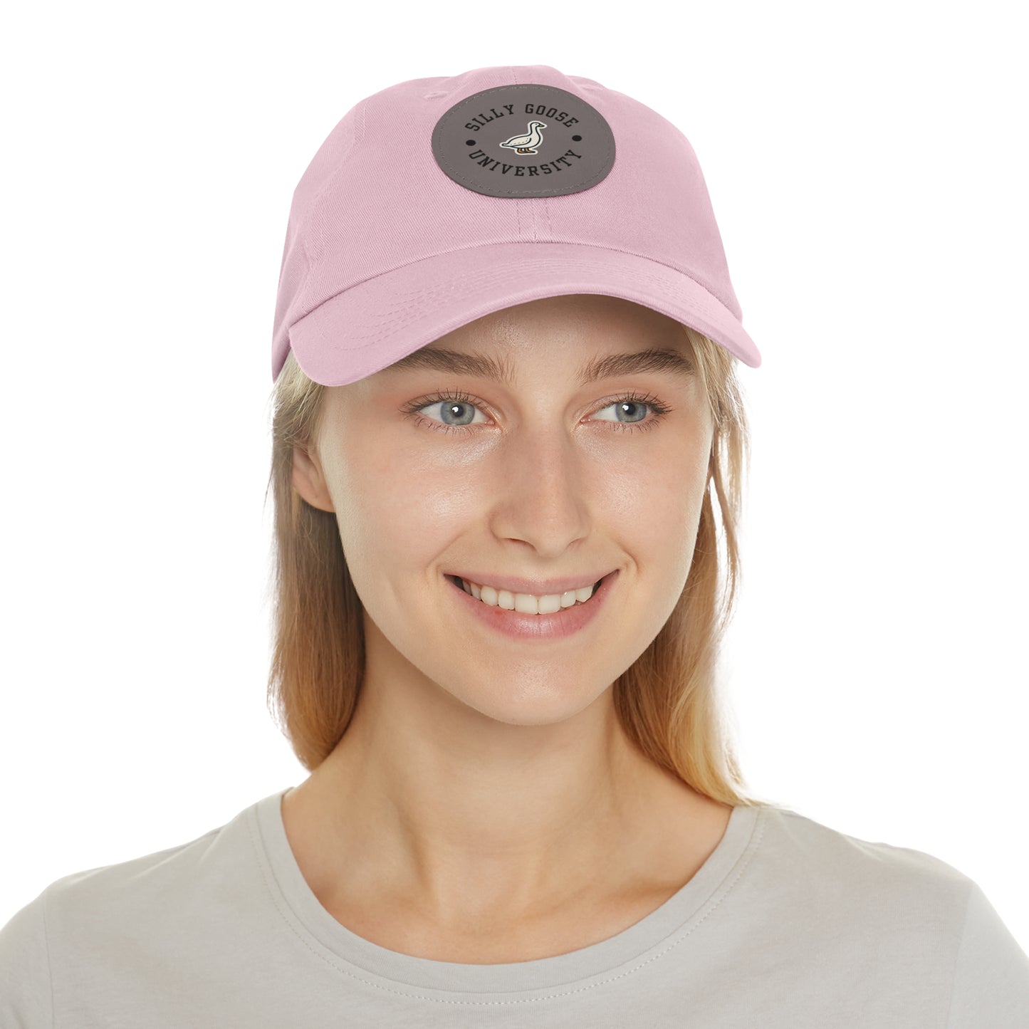 Silly Goose University Dad Hat with Leather Patch (Round)