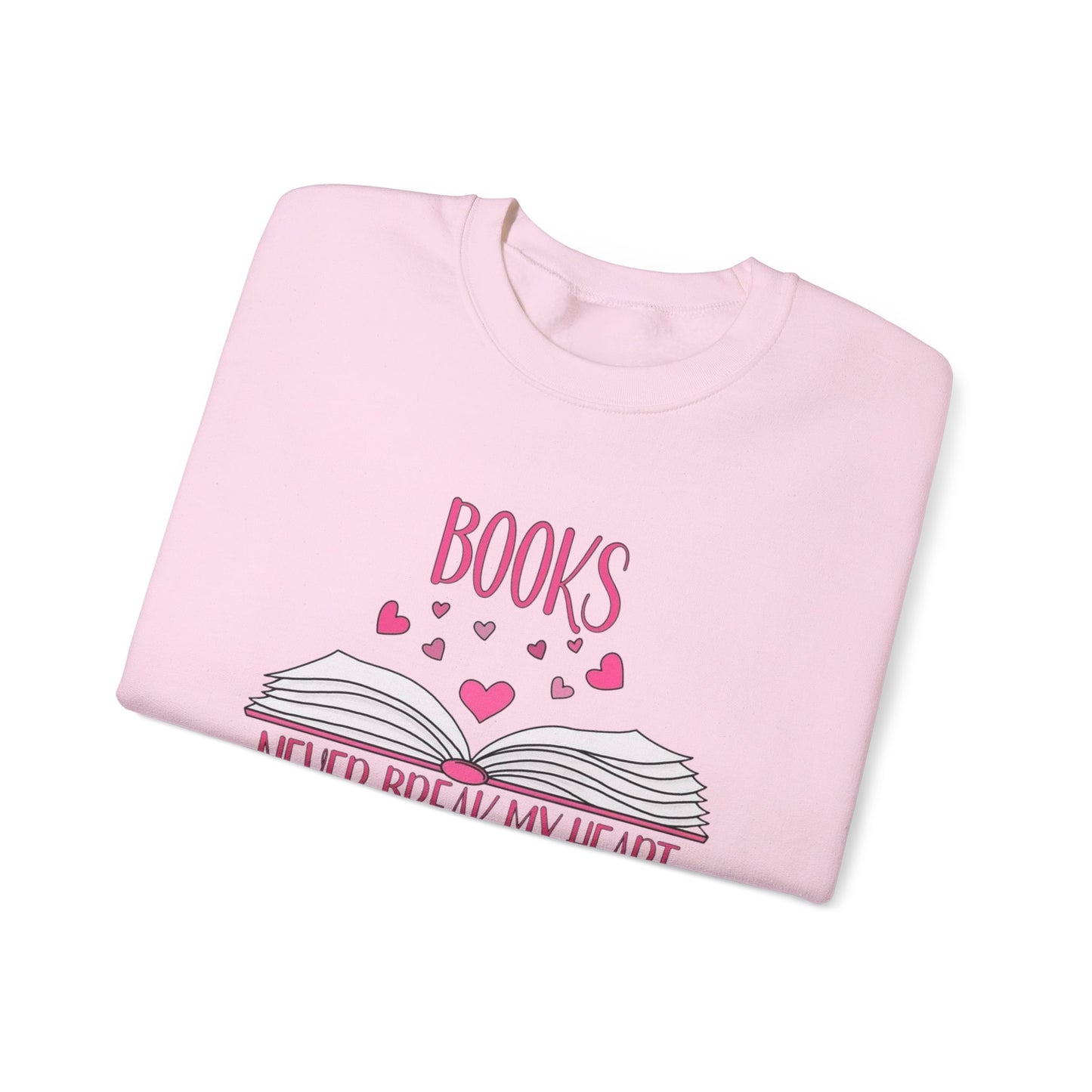 Books Never Break My Heart Unisex Heavy Blend™ Crewneck Sweatshirt